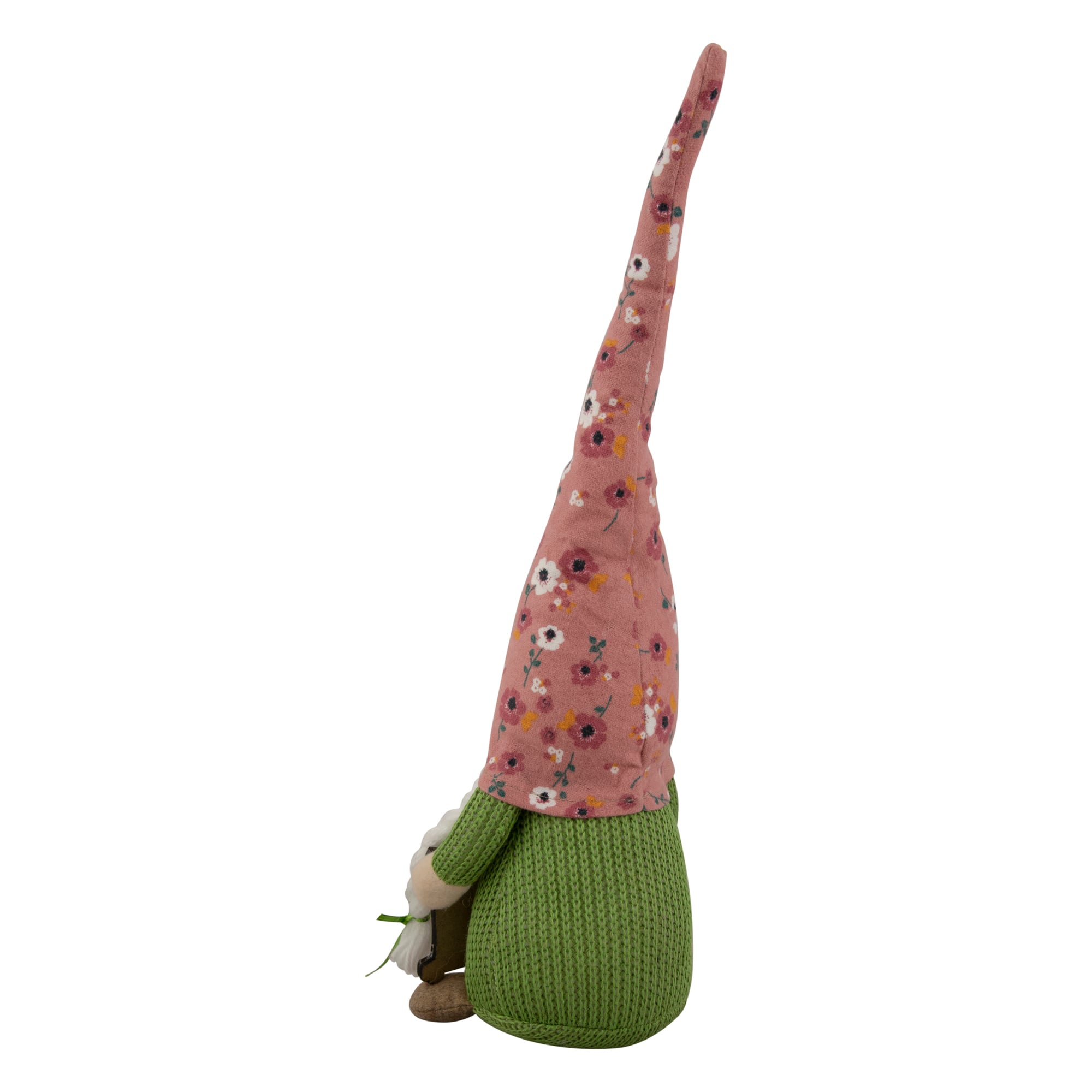 16&#x22; Pink Floral Springtime Gnome with Message Board