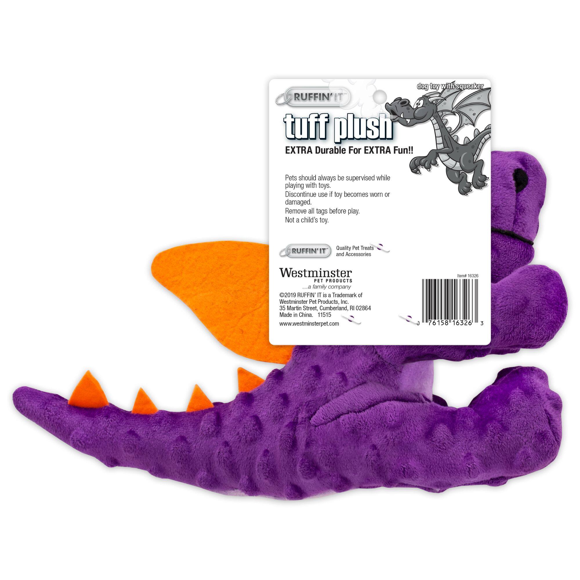 Ruffin&#x27; It&#x2122; Tuff Plush Dragon Dog Toy