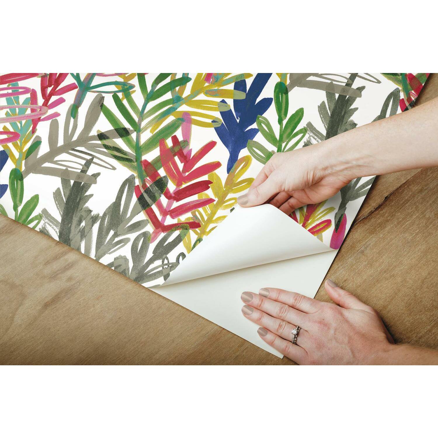 RoomMates Vibrant Canvas Peel & Stick Wallpaper