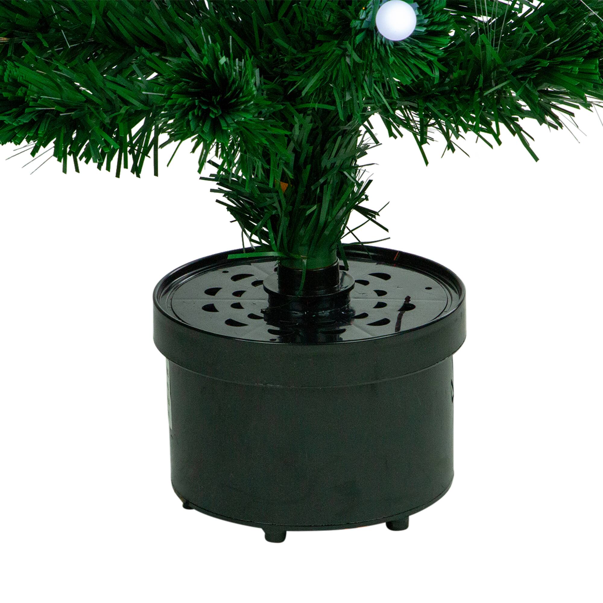 3ft. Pre-Lit Color Changing Fiber Optic Artificial Christmas Tree with Balls