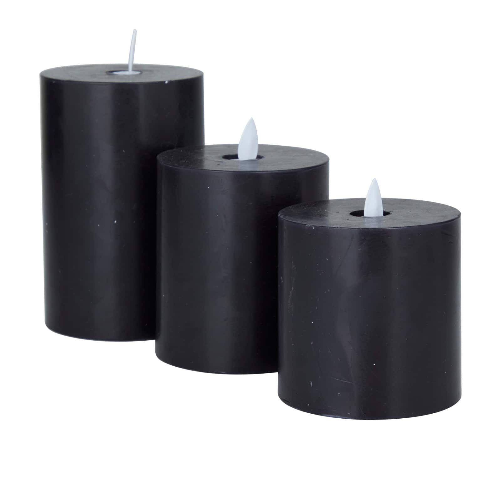 Black Coastal Flameless Candle Set