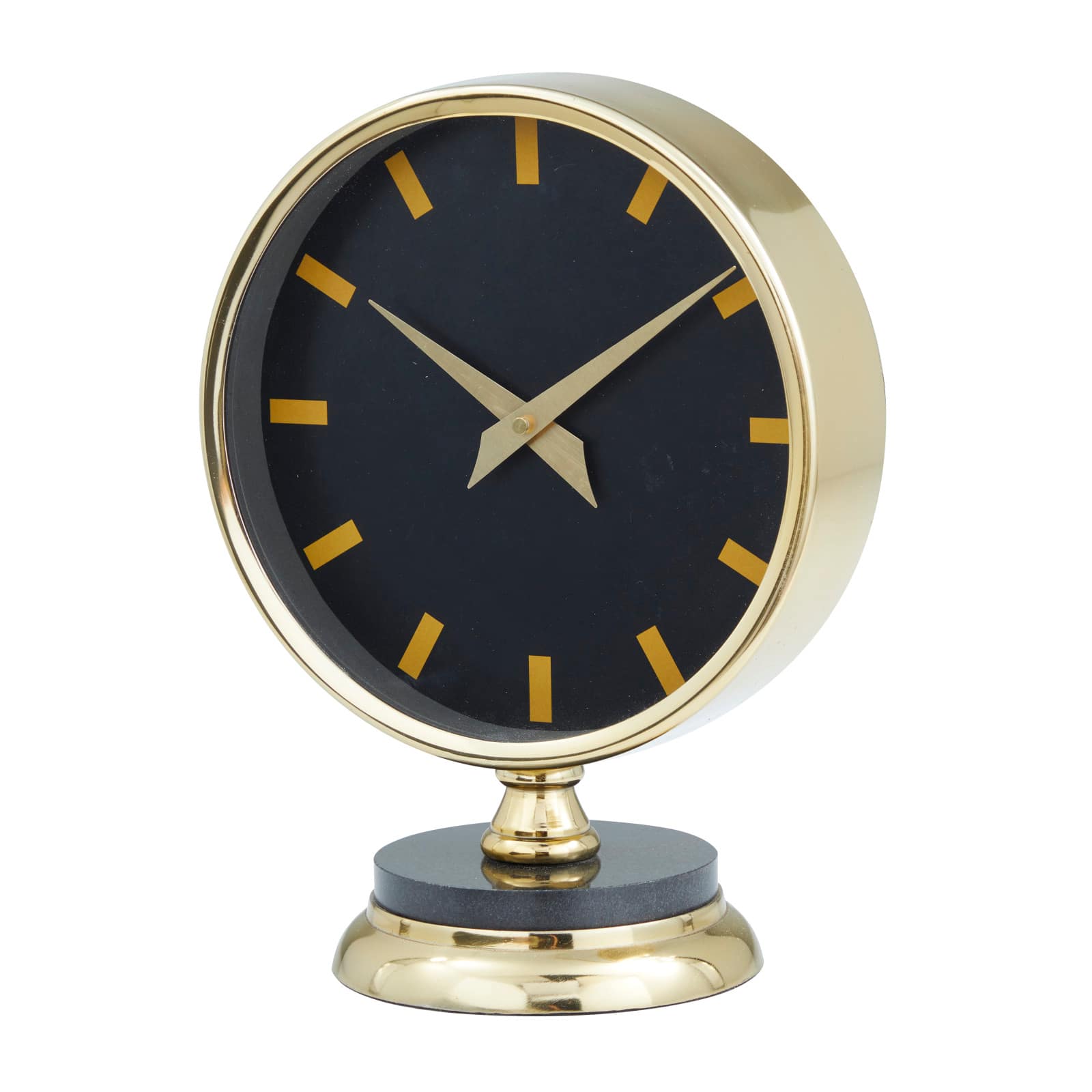 Gold Modern Abstract Clock, 8&#x22; x 5&#x22; x 11&#x22;