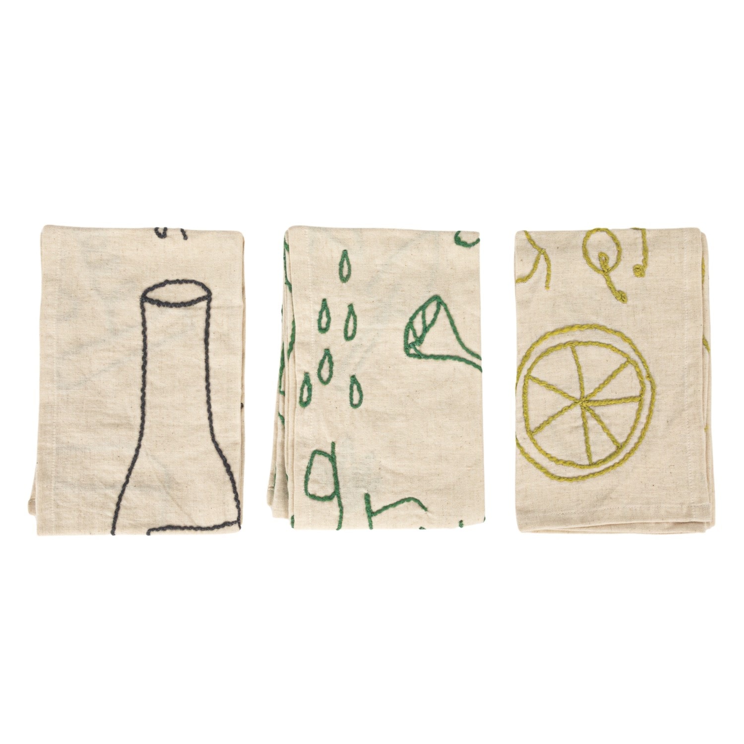 Hello Honey® Fruit, Garden & Wine Cotton & Linen Tea Towels, 3ct.