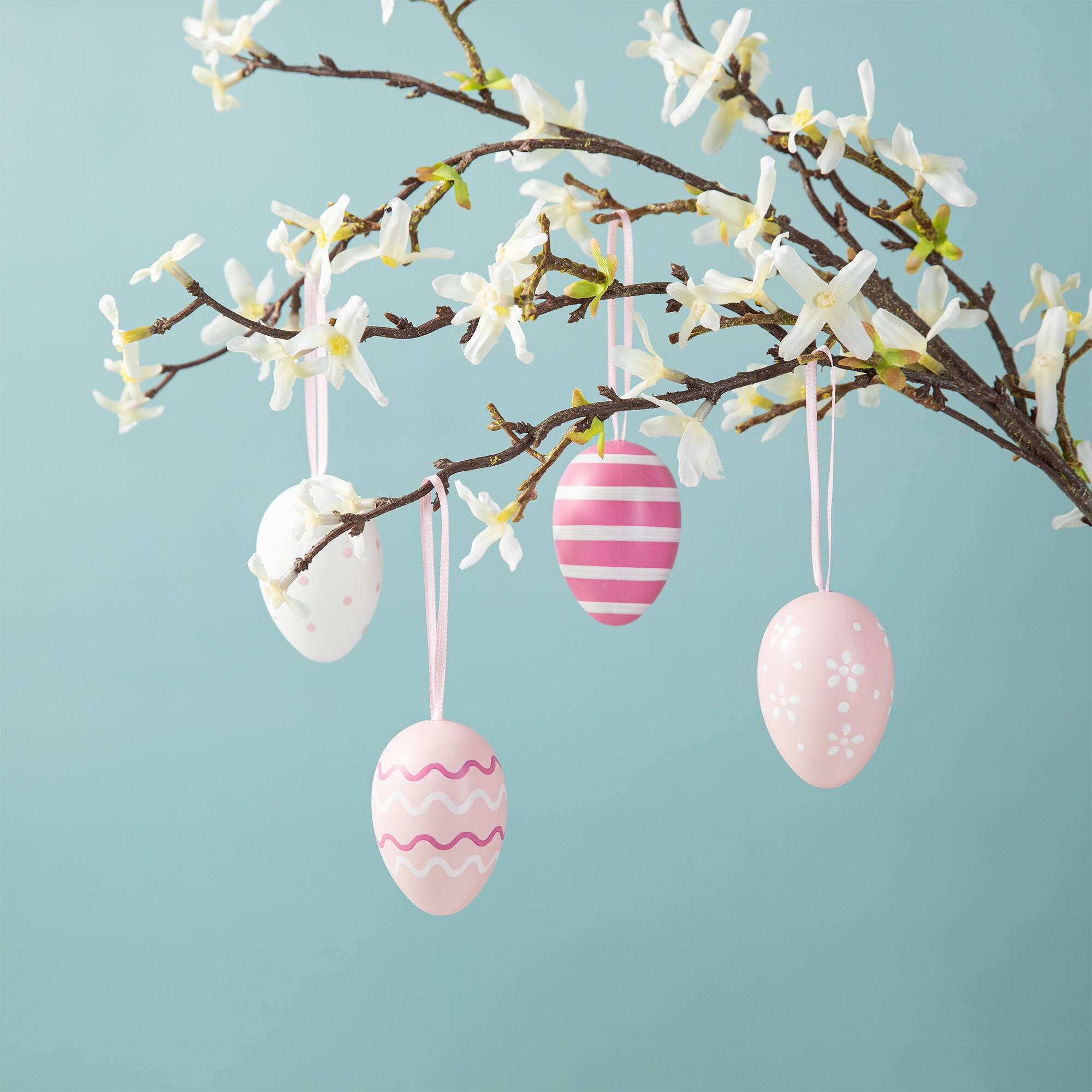 Glitzhome® Blue & Pink Easter Plastic Eggs, 24ct.