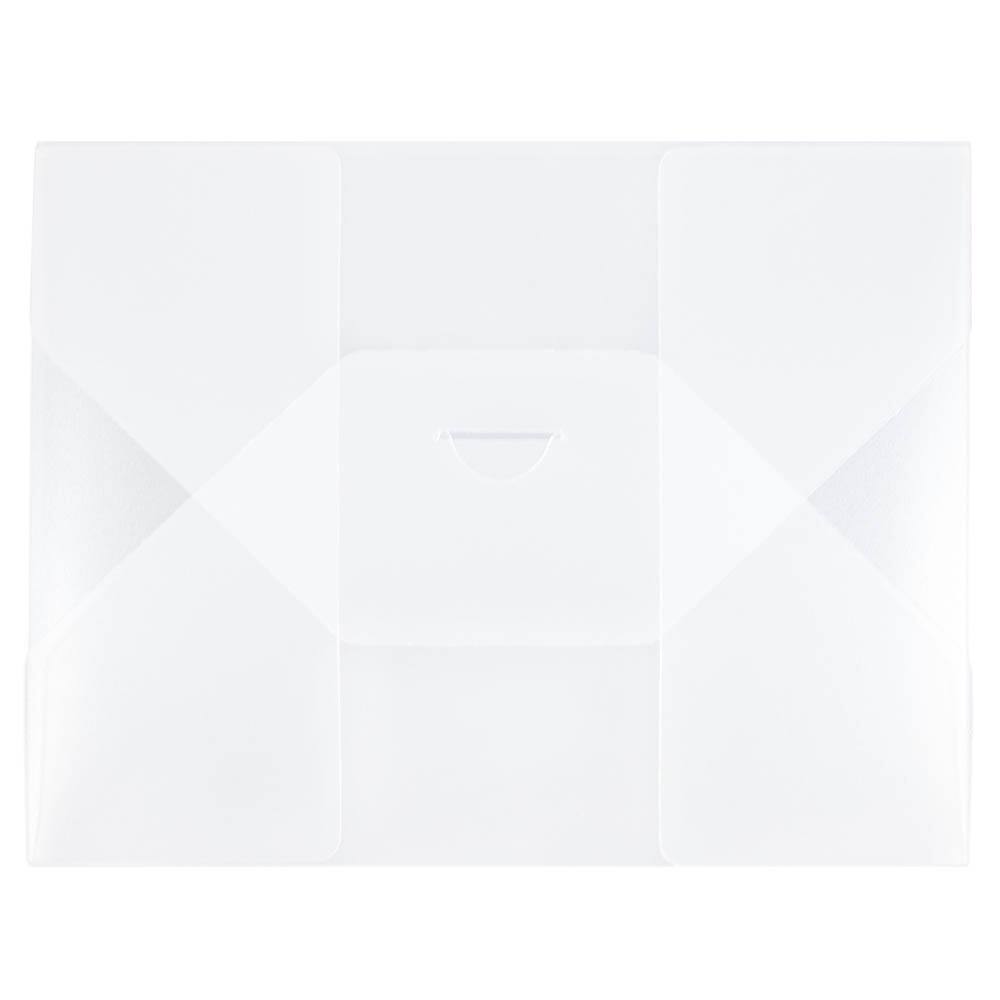 JAM Paper 7" x 9.25" Clear Frost Tuck Flap Closure Plastic Envelope