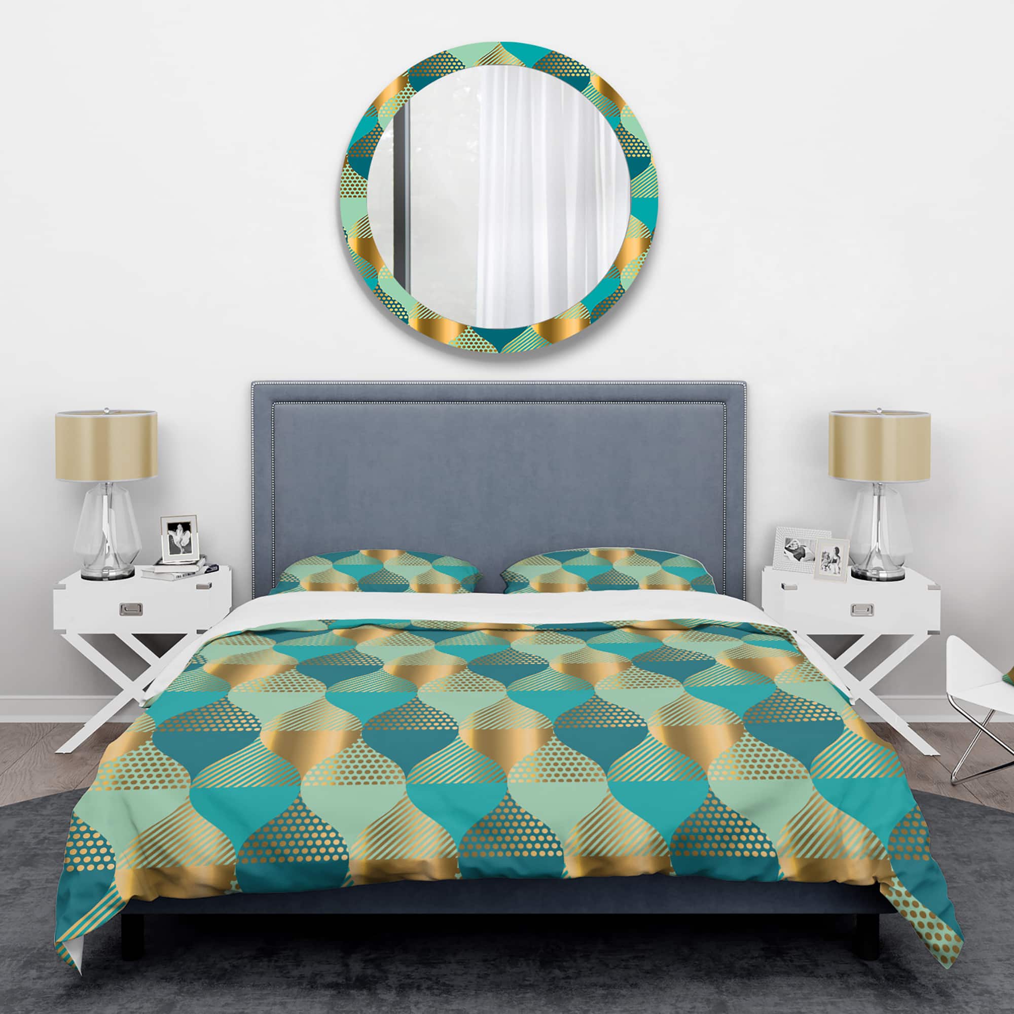 Designart &#x27;Luxury Retro Drops II&#x27; Mid-Century Duvet Cover Set
