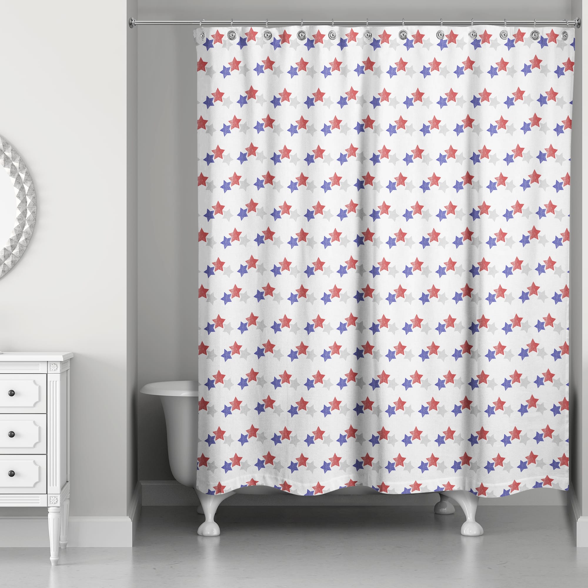 Retro USA Pattern Shower Curtain