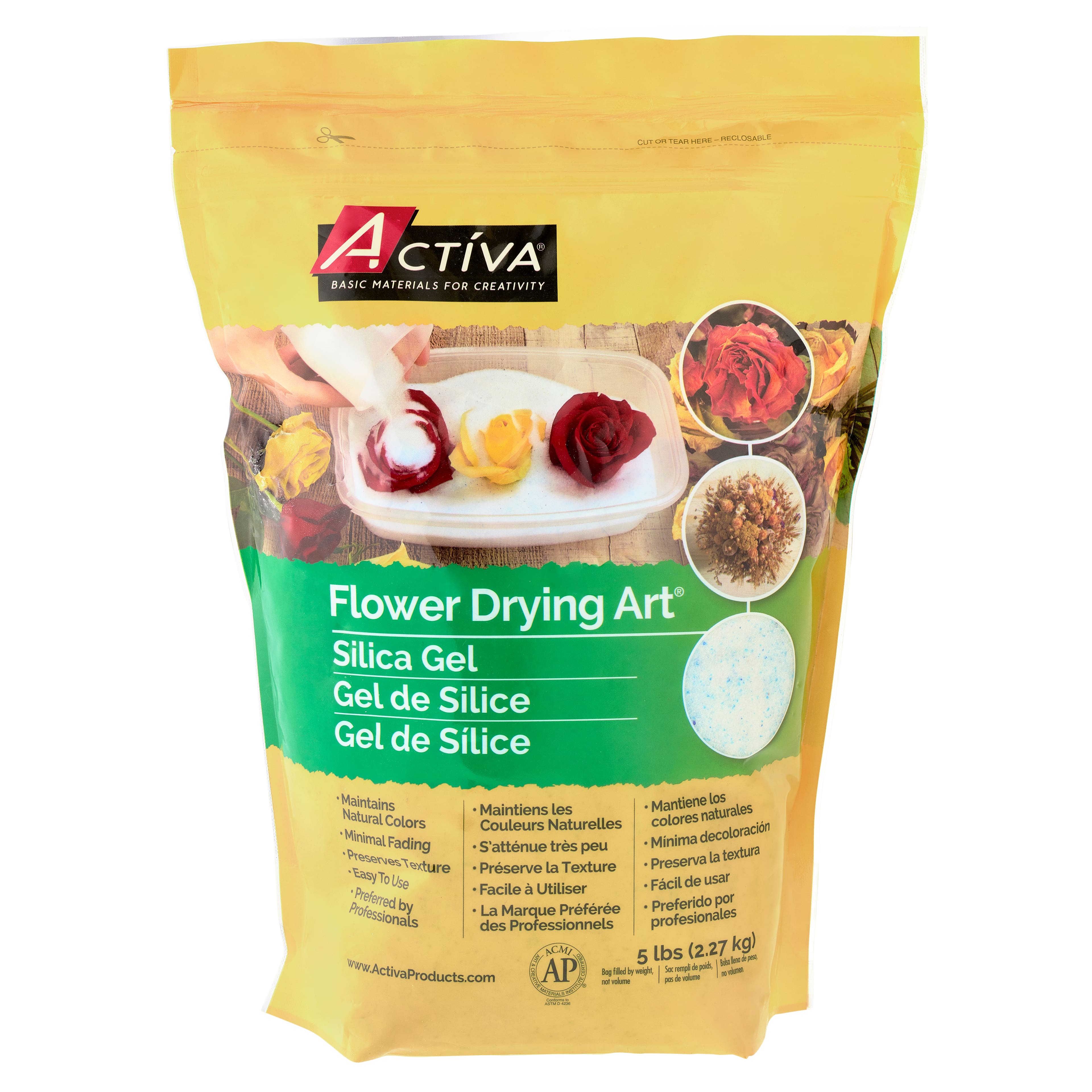 ACTIVA 2610 Silica Gel for Flower Drying, 5 Pound