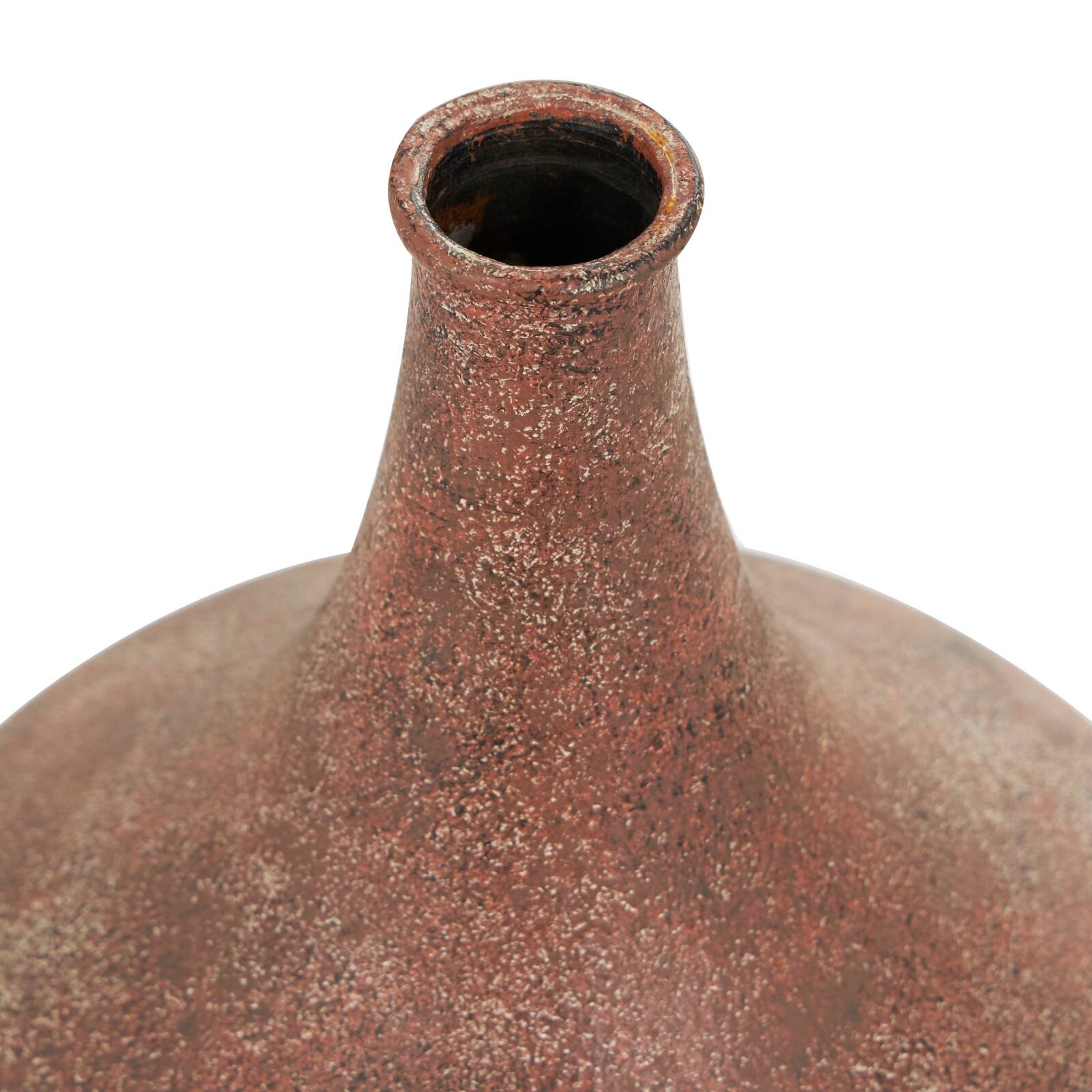 20" Copper Metal Distressed Textured Ombre Vase