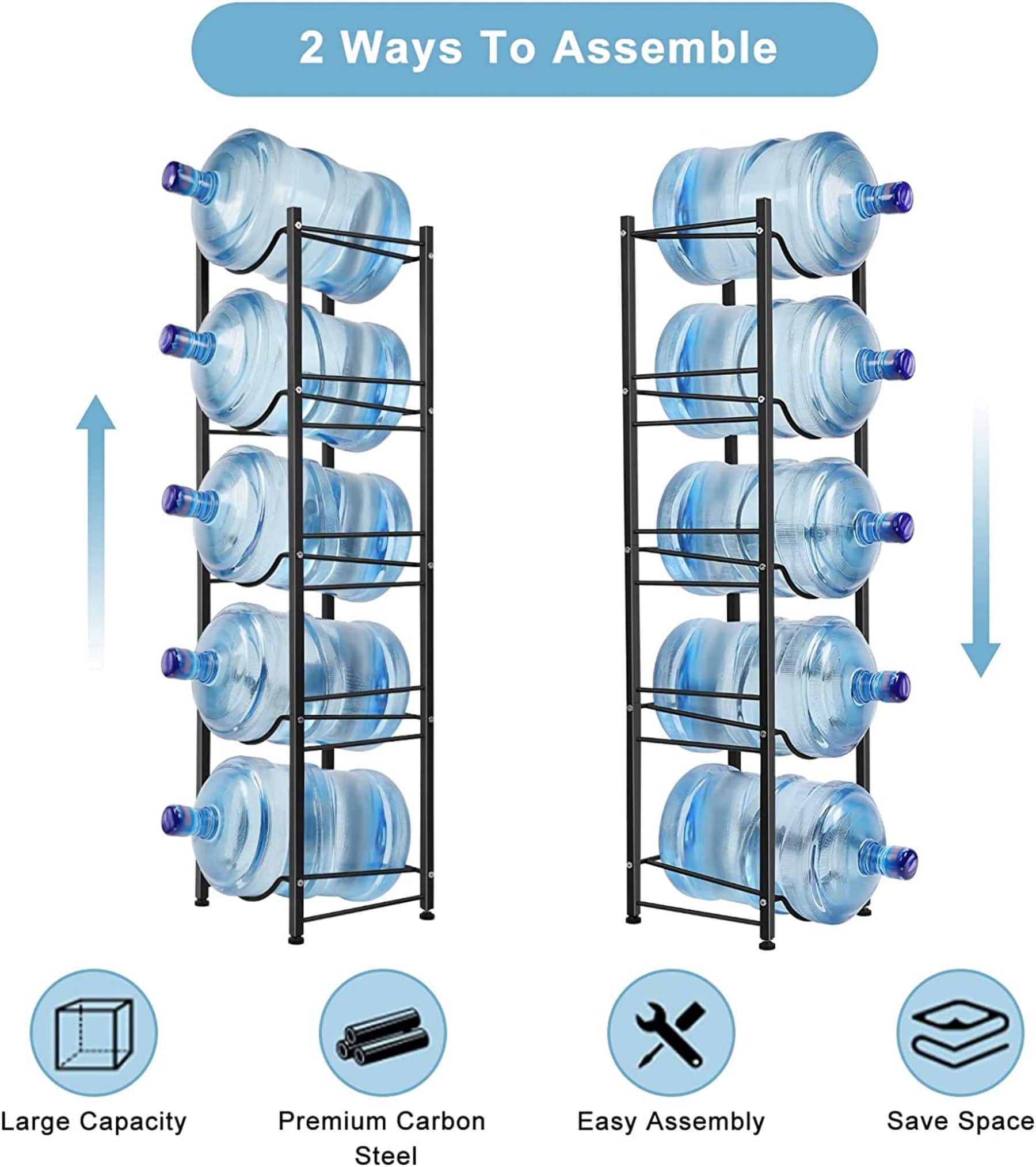 NEX&#x2122; 5-Tier 5-Gallon Water Bottle Storage Rack
