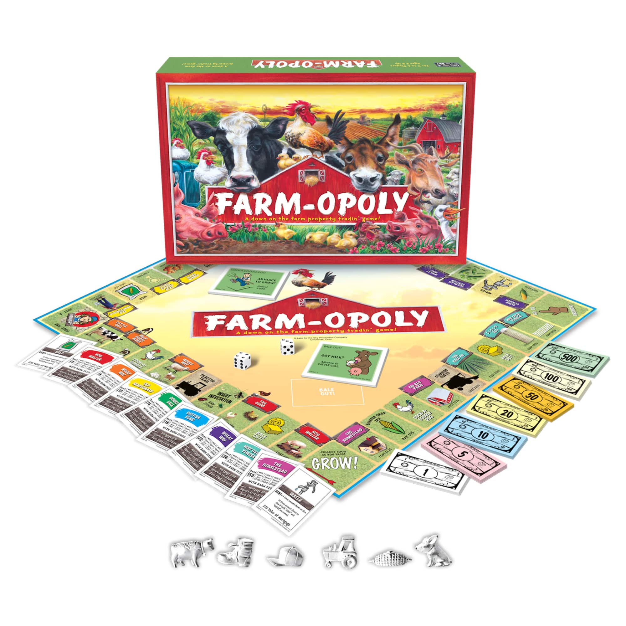 Late For The Sky Farm-Opoly&#x2122; Board Game