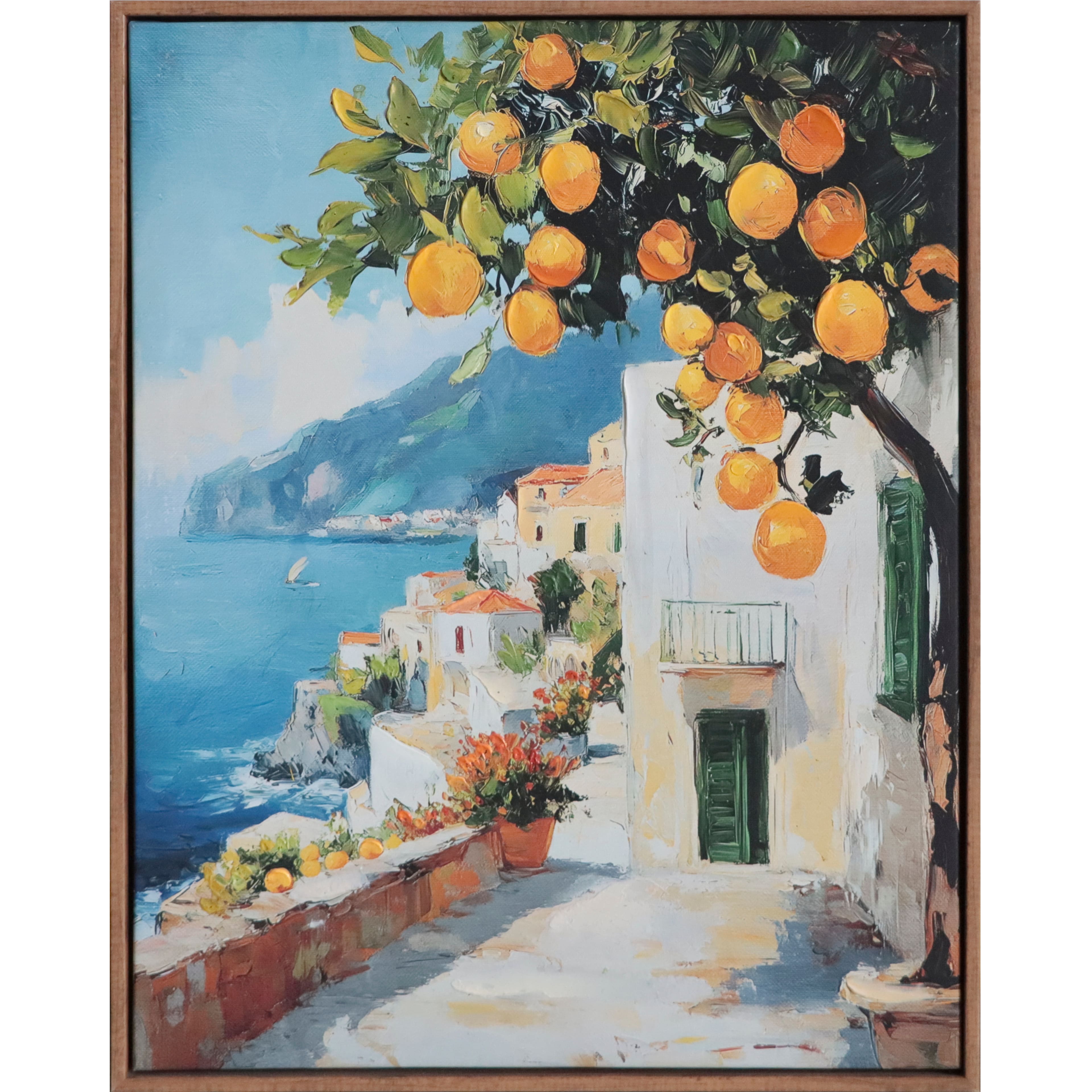 16" x 20" Coastal Terrace with Orange Tree Wall Art by Ashland®