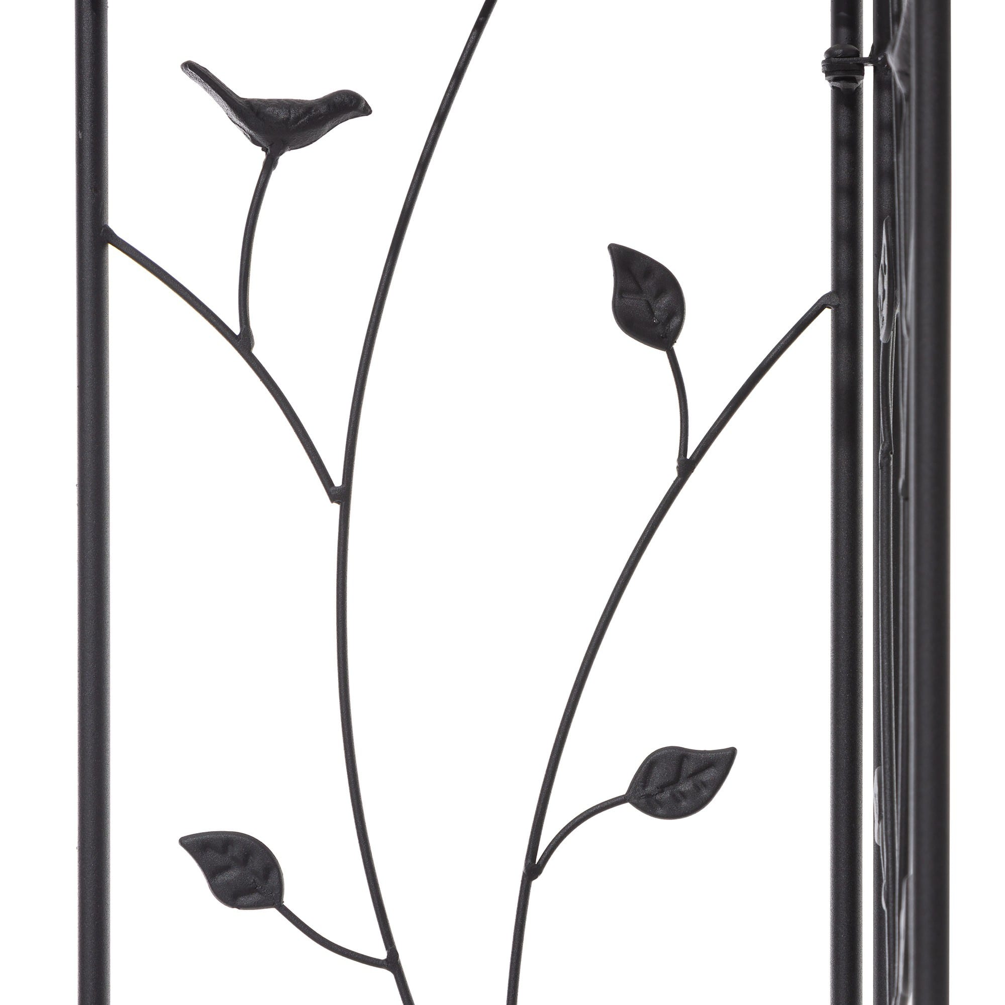 Glitzhome&#xAE; 3-Tier Black Metal Corner Plant Stand