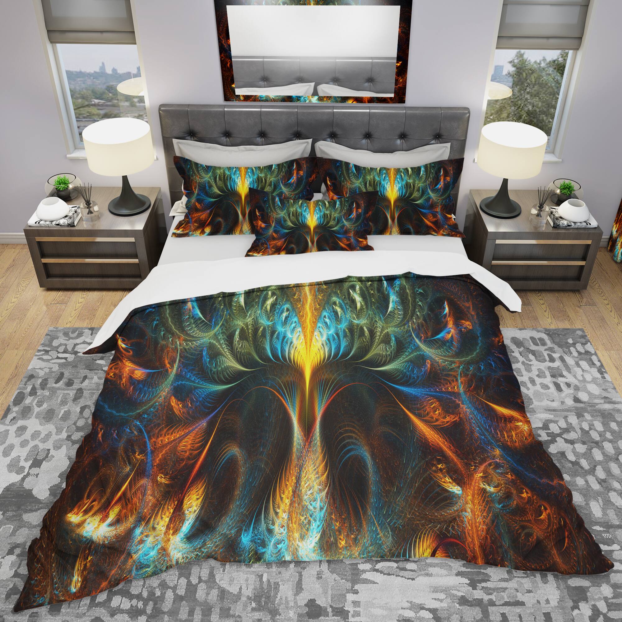 Designart &#x27;Never Endingabstract&#x27; Modern &#x26; Contemporary Bedding Set - Duvet Cover &#x26; Shams