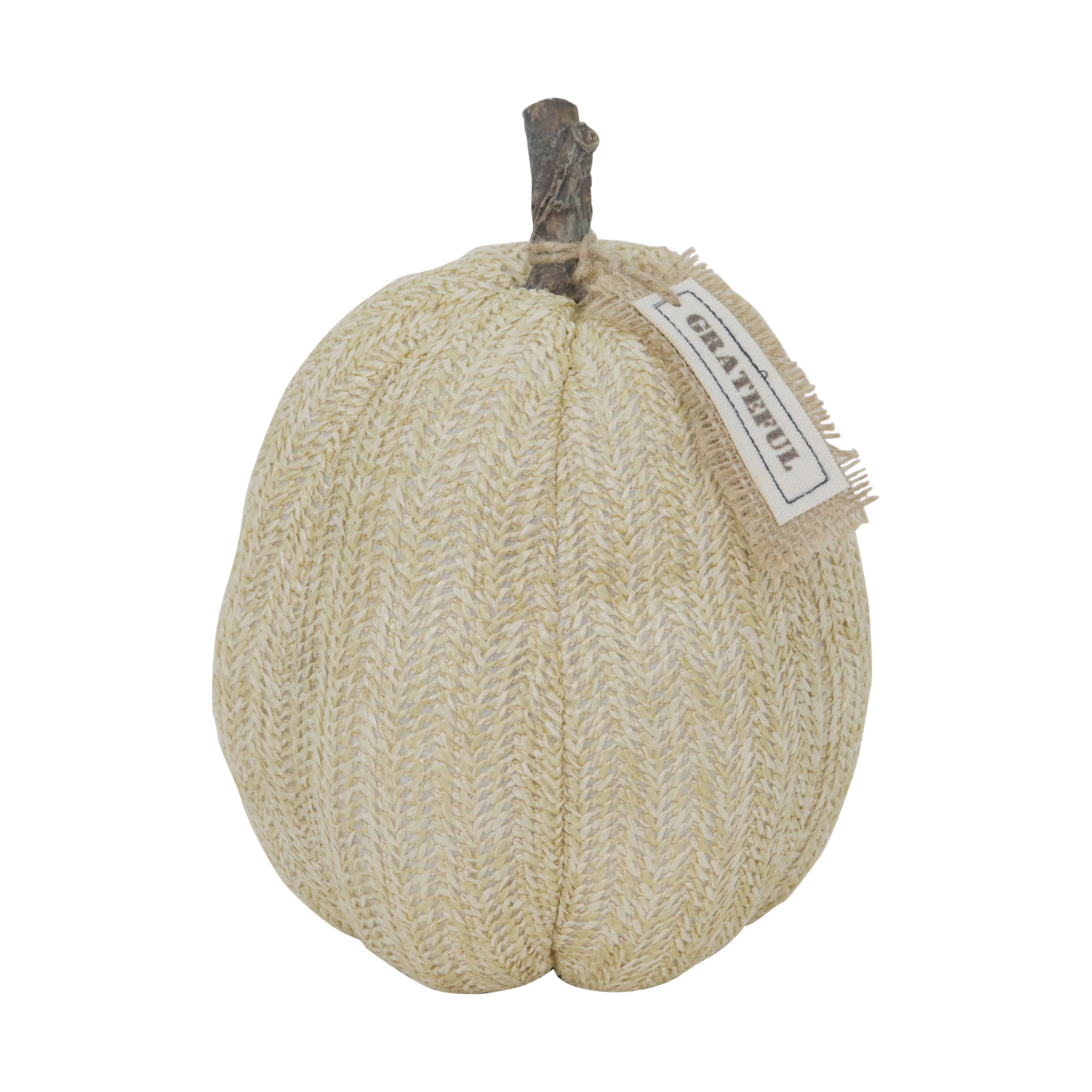 9&#x22; Natural White Fabric Tabletop Pumpkin by Ashland&#xAE;