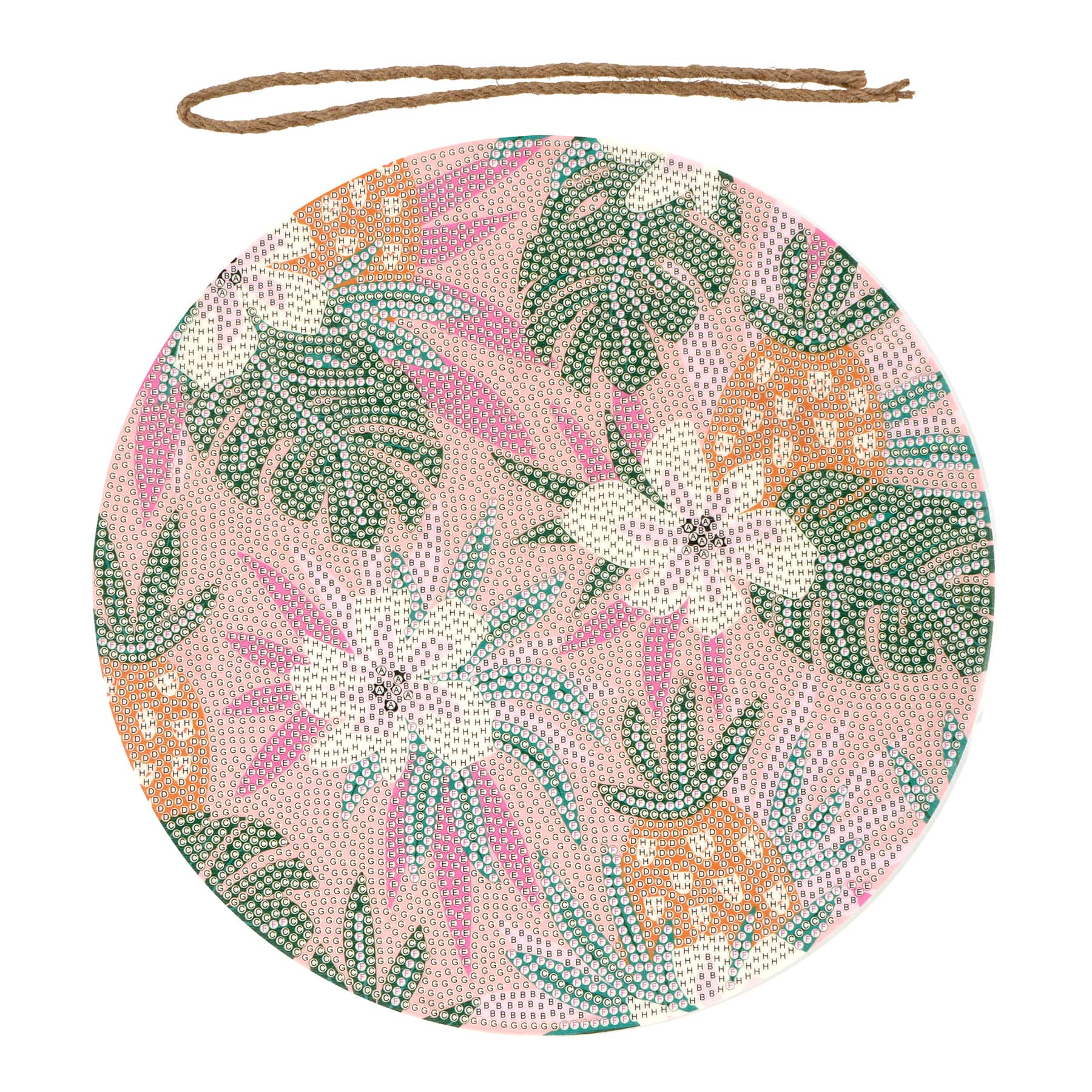 Pineapple &#x26; Floral Wood Plaque Diamond Art Kit by Make Market&#xAE;