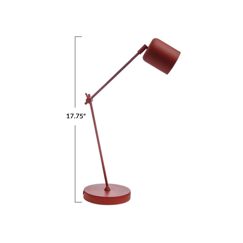 Hello Honey® 18" Red Modern Metal LED Articulating Table Lamp