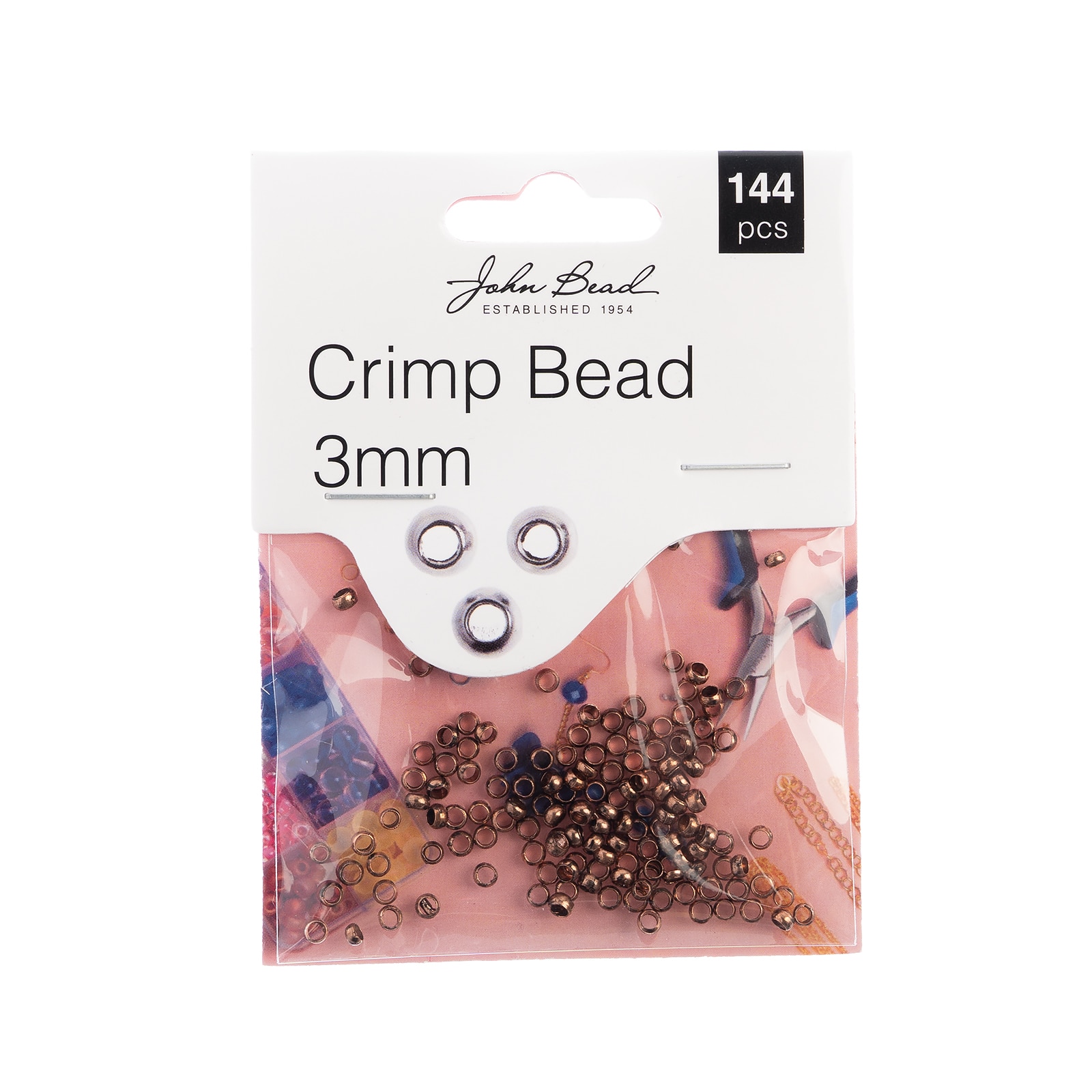 John Bead Must Have Findings 3mm Crimp Beads, 144ct.
