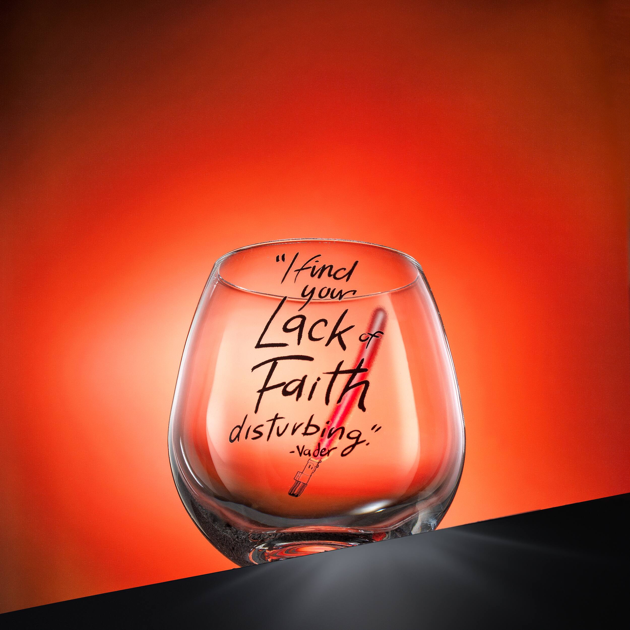 JoyJolt® Star Wars™ 15.oz. New Hope Darth Vader Red Lightsaber Stemless Drinking Glass, 2ct.