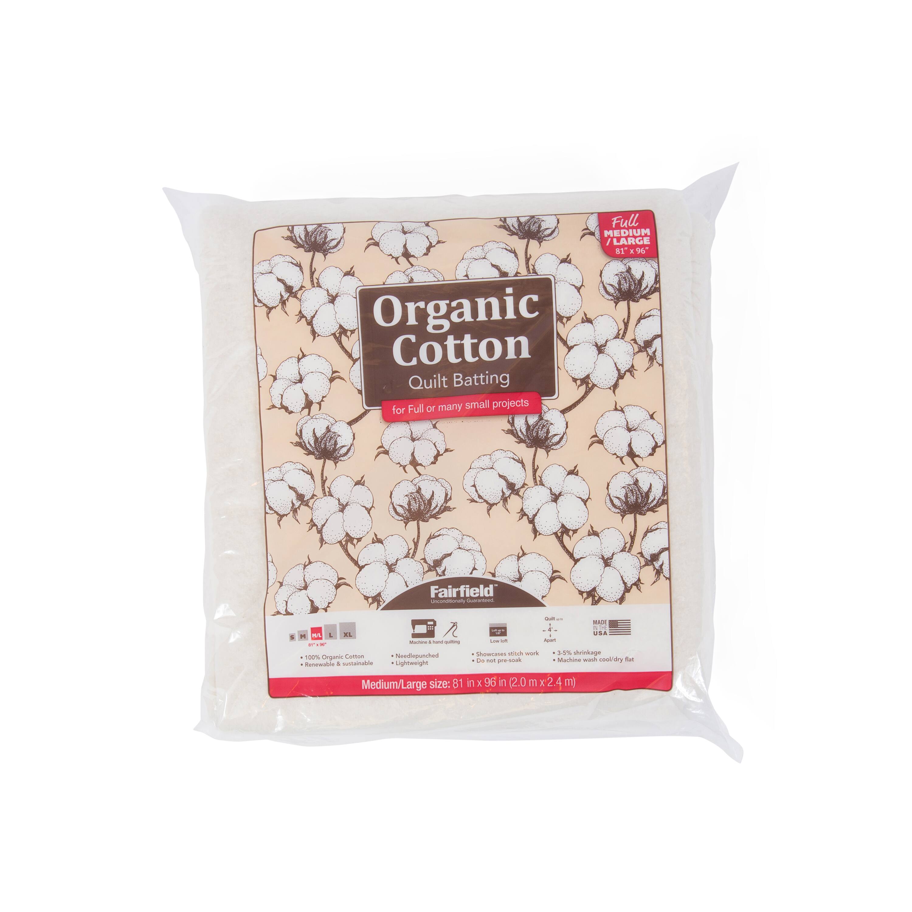 Fairfield™ Organic Cotton Quilt Batting, 81" x 96"