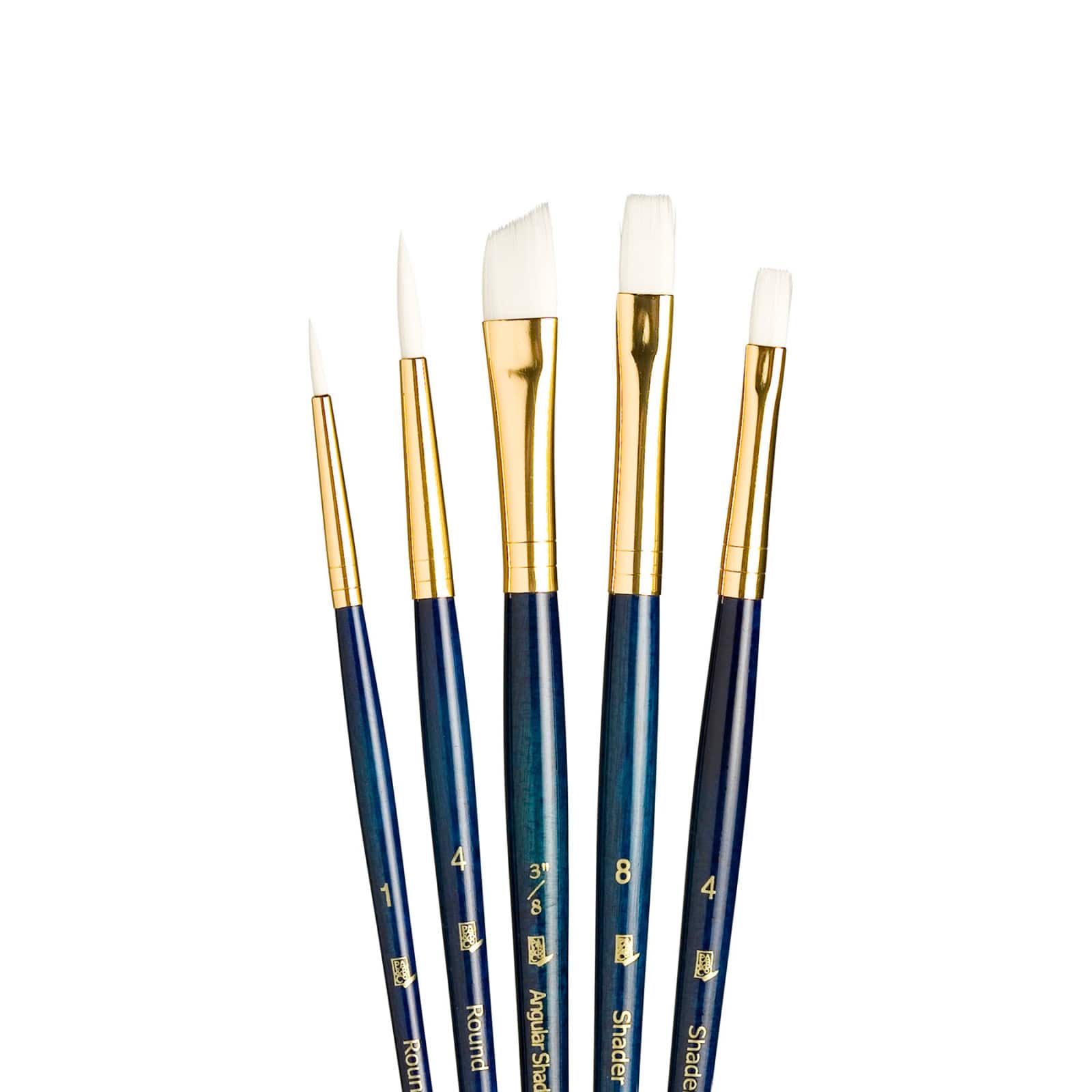 Princeton™ RealValue™ White Taklon 5 Piece Brush Set