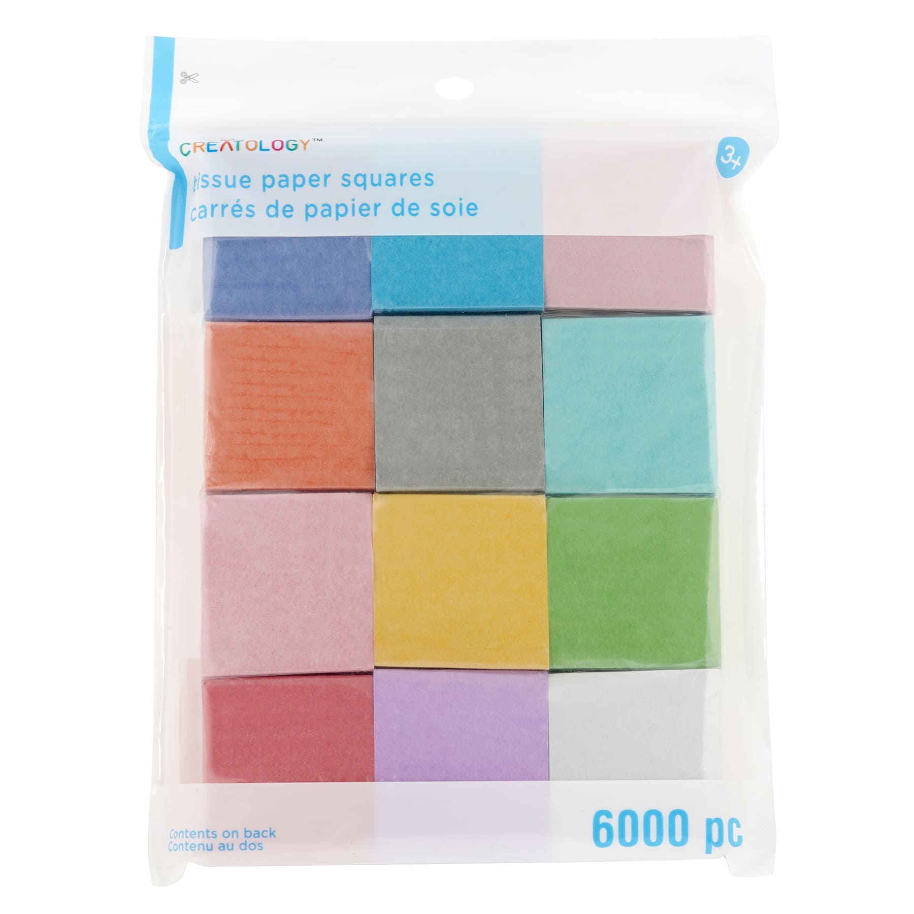 12 Packs: 6,000 ct. (72,000 total) Pastel Tissue Paper Square Pack by Creatology&#x2122;