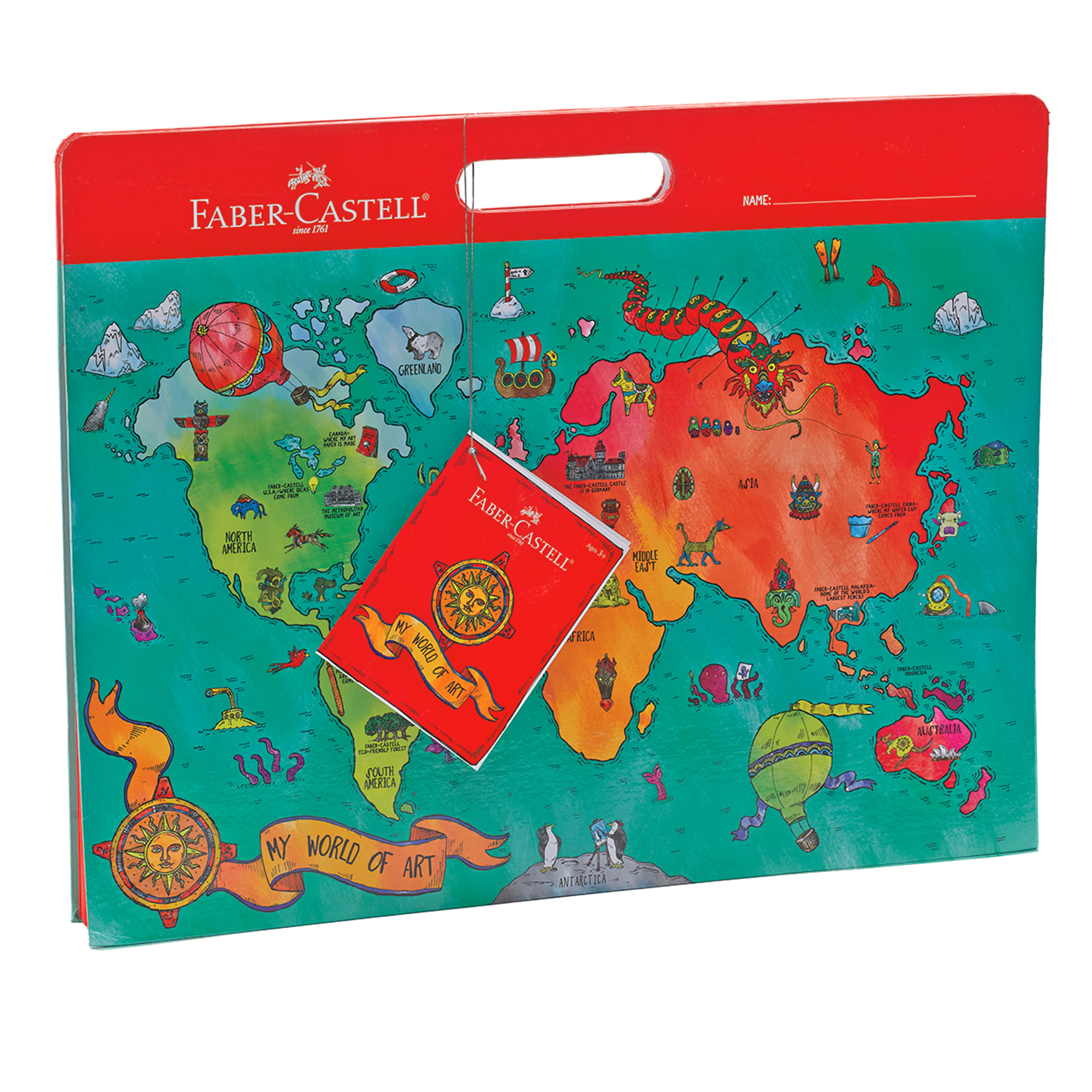 Faber-Castell Artist Portfolio: Art Portfolio for Kids Artwork - 9  Expandable Pockets for Large Art - 17 x 13