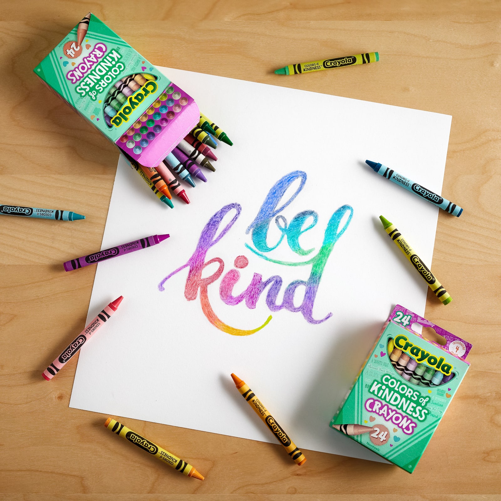 Crayola Colors of Kindness Crayons, 24 Per Pack, 12 Packs