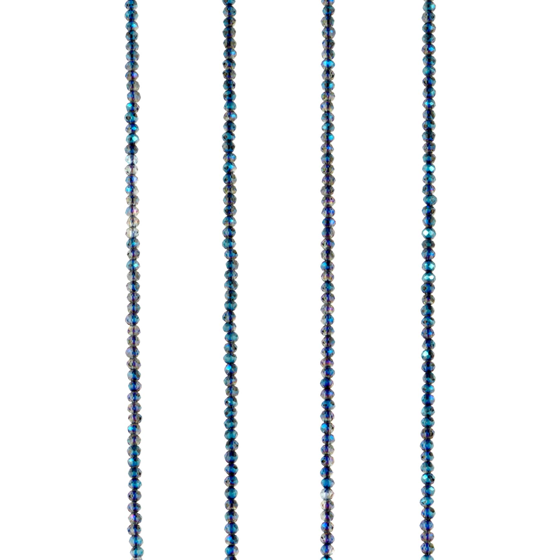 12 Pack: Blue Faceted Glass Rondelle Beads, 2mm by Bead Landing&#x2122;