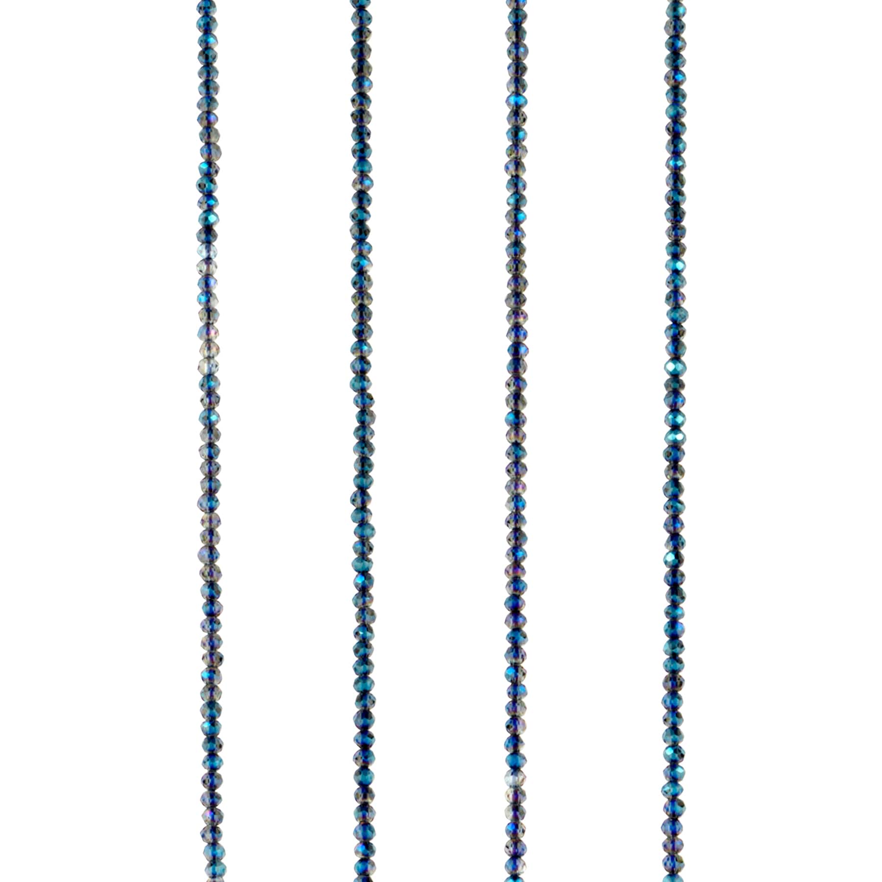 12 Pack: Blue Faceted Glass Rondelle Beads, 2mm by Bead Landing™