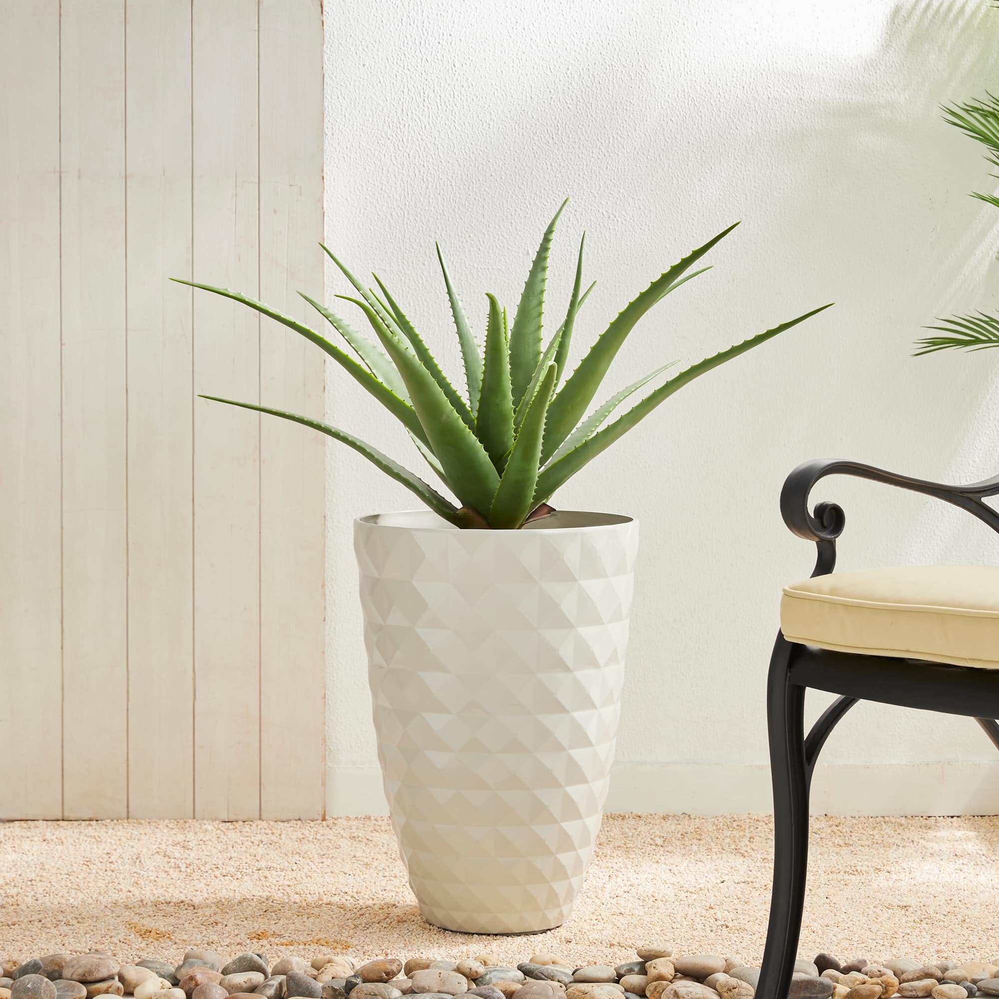 Glitzhome® 19.7" Eco-Friendly Oversized Faux Ceramic Pot Planters, 2ct.