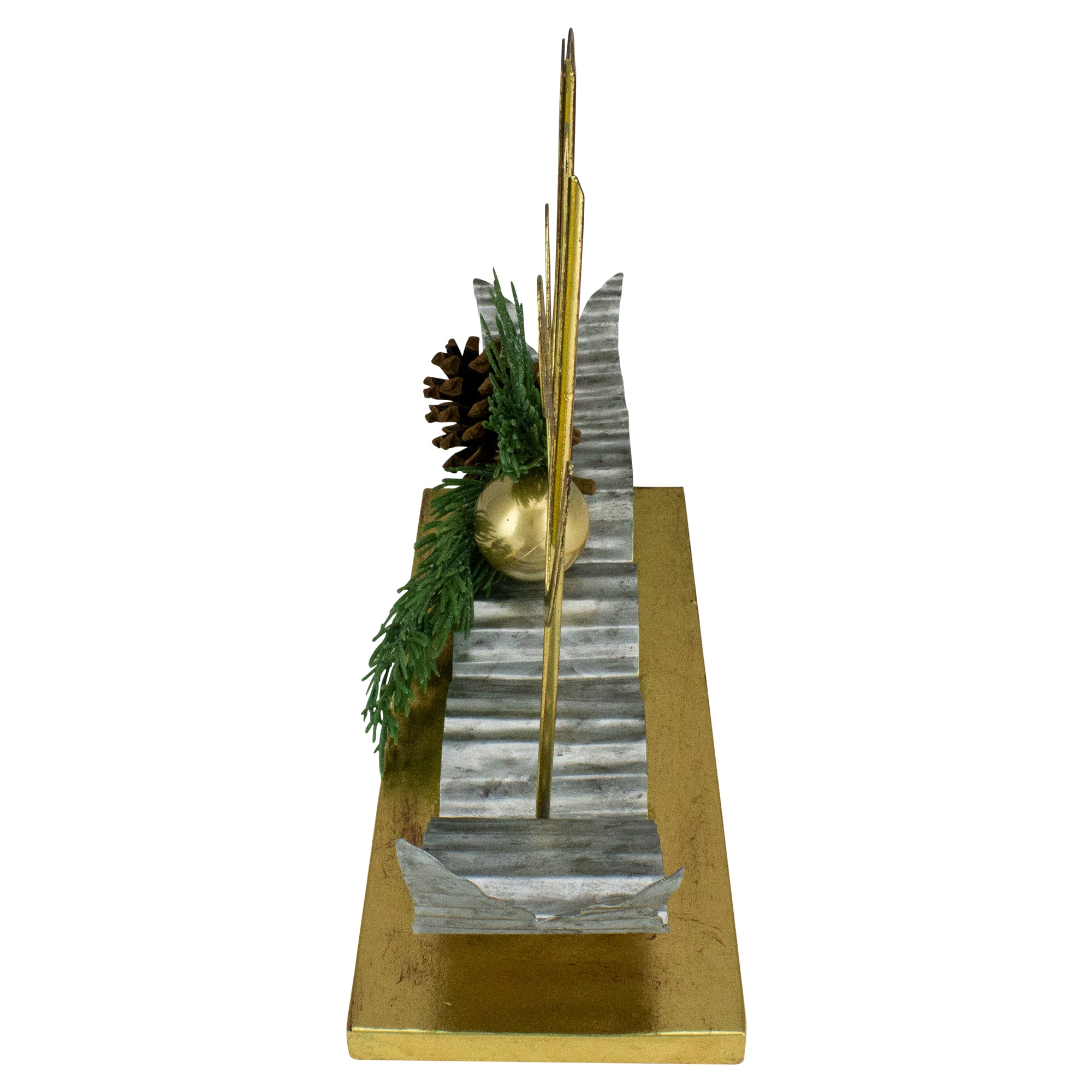 11&#x22; Pine &#x26; Pinecone NOEL Tabletop Christmas D&#xE9;cor