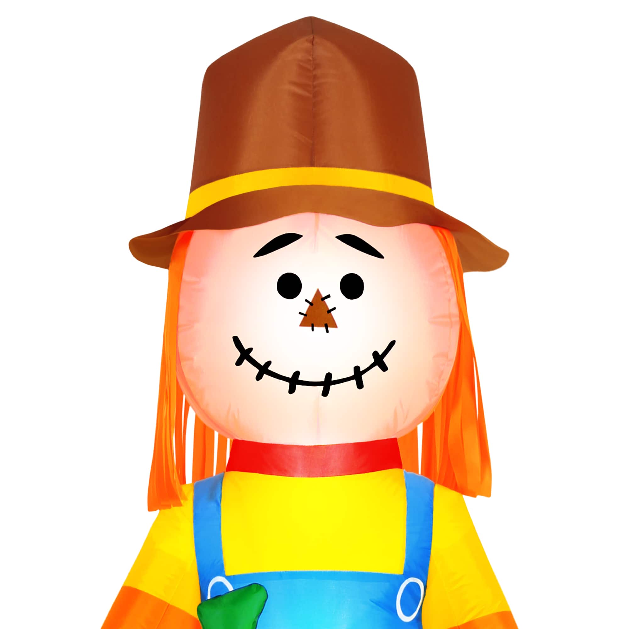 Airflowz Inflatable 7.5ft. Harvest Scarecrow Holding Pumpkin