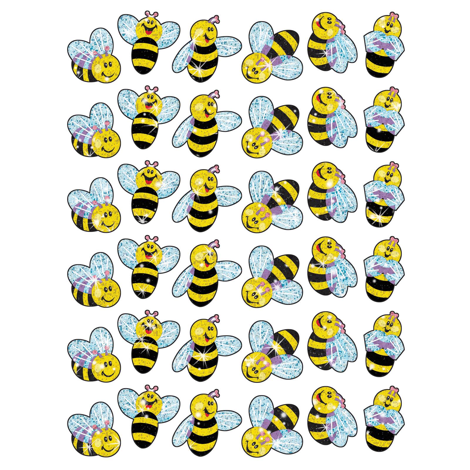 Trend Enterprises&#xAE; Sparkle Stickers&#xAE; Buzzing Bumblebees, 12 Packs of 72
