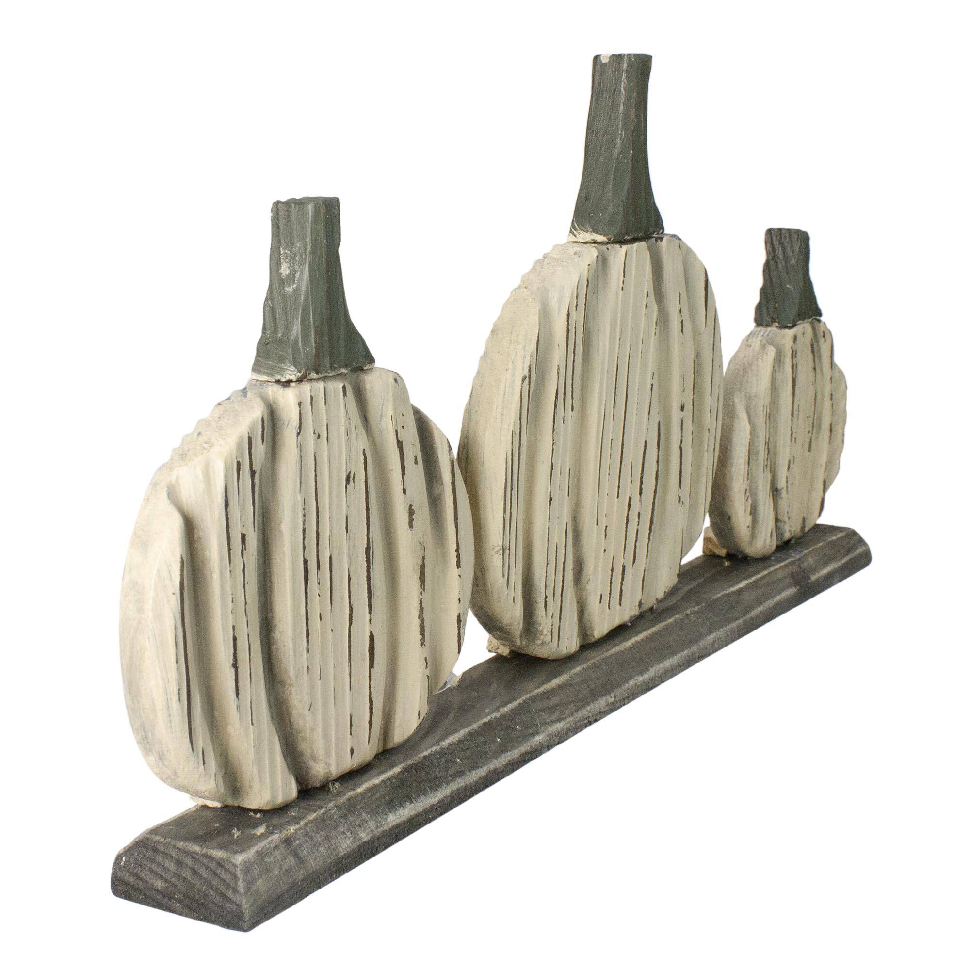 16.5&#x22; White Pumpkins Fall Harvest Tabletop D&#xE9;cor