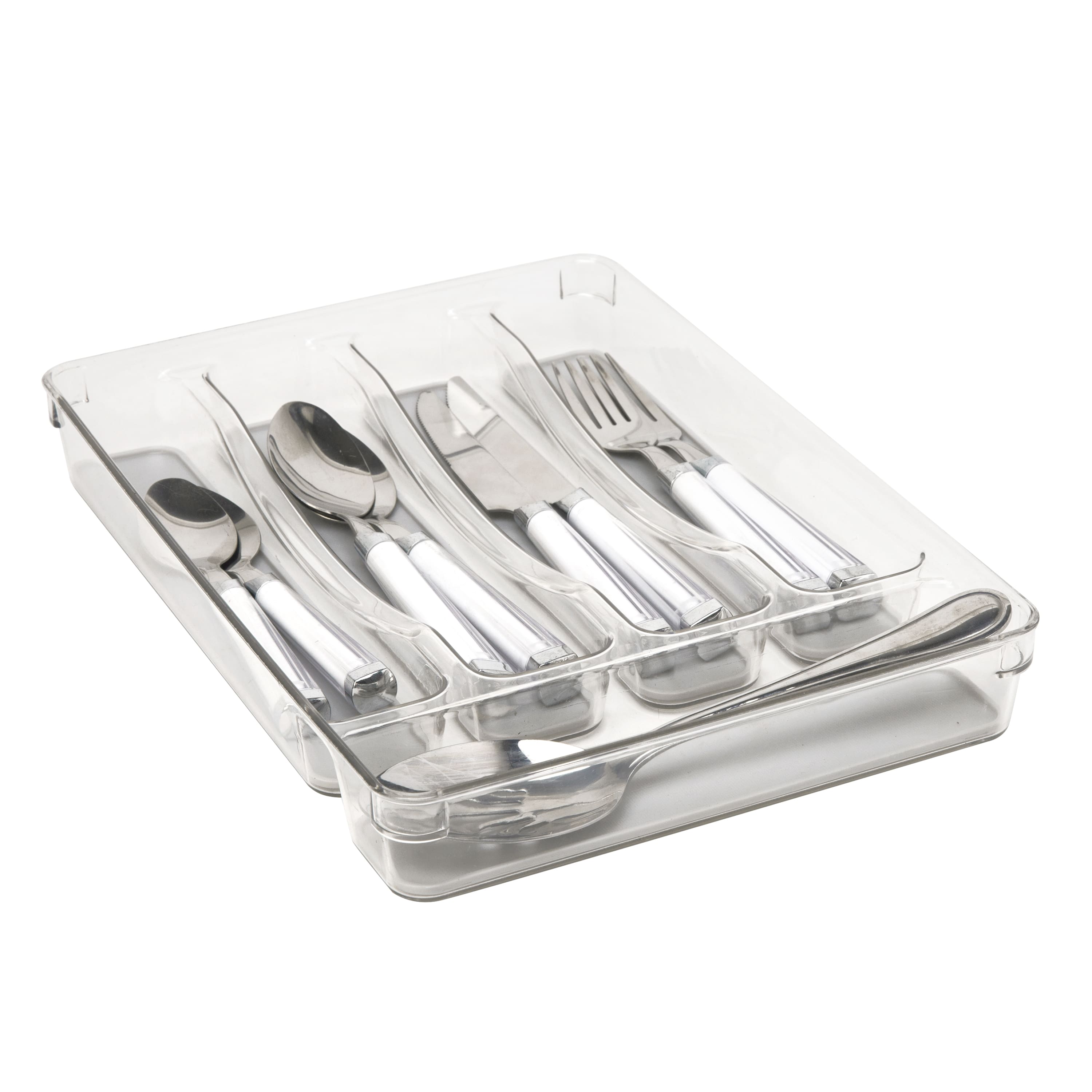 Kitchen Details Clear 5-Compartment Cutlery Tray