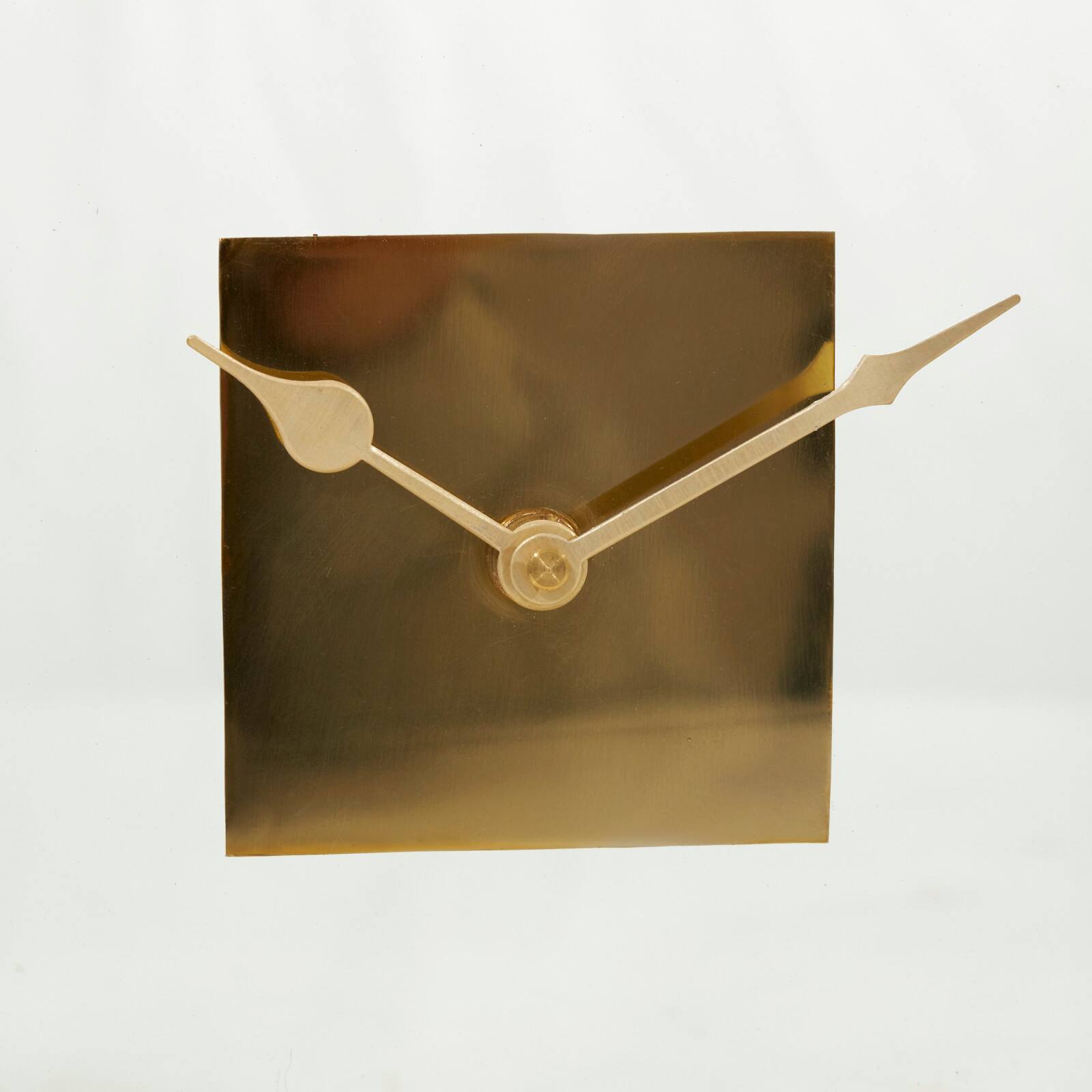 8&#x22; Gold Aluminum Geometric Floating Clock
