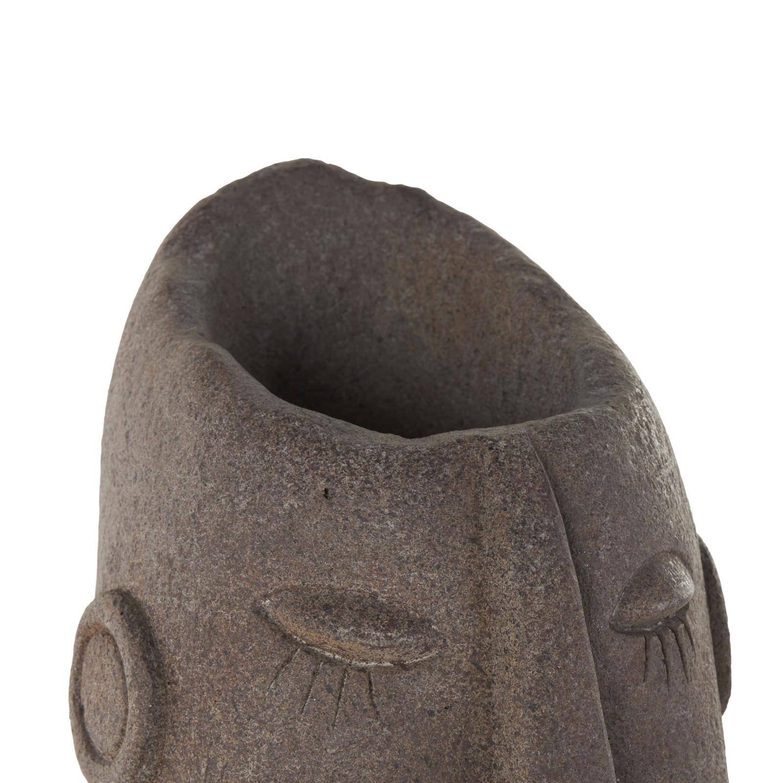 17&#x22; Textured Brown Woman Head Planter