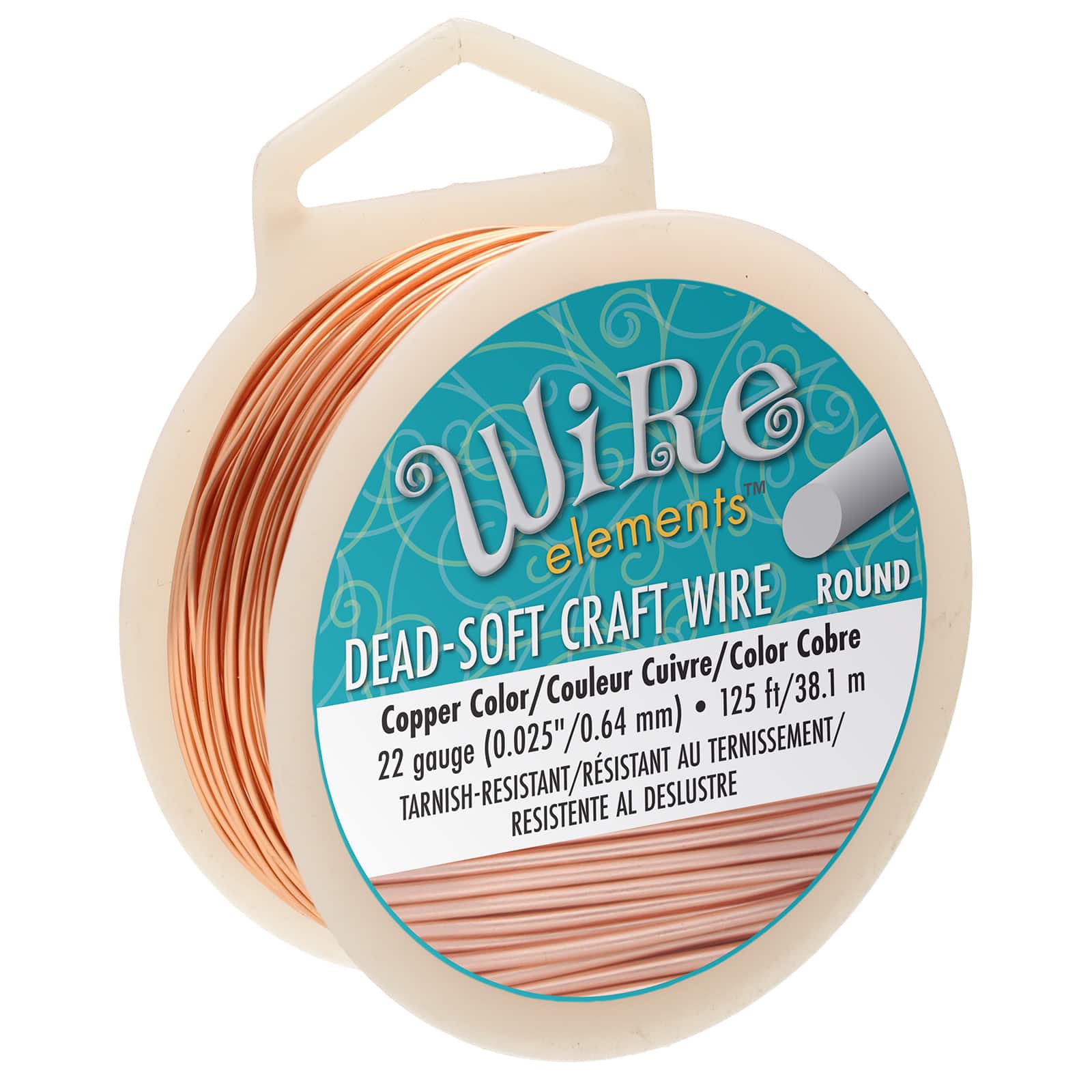 Bare Copper Wire Dead Soft Round 22ga (20-Ft)