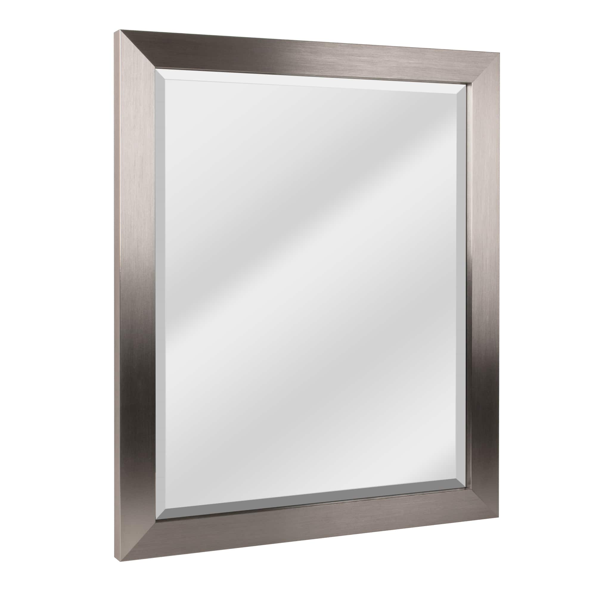 Head West Brushed Nickel Framed Accent Vanity Mirror