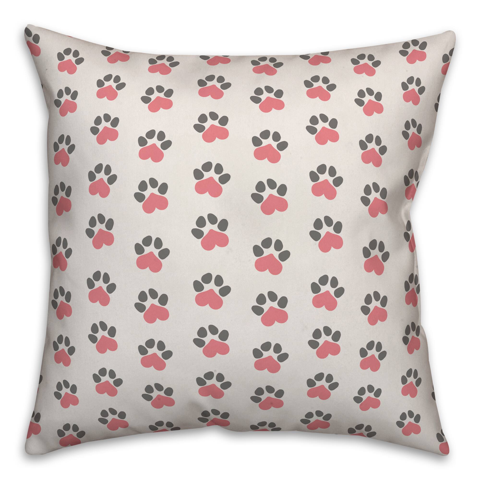 Love is You, Me & The Furry Kids Throw Pillow