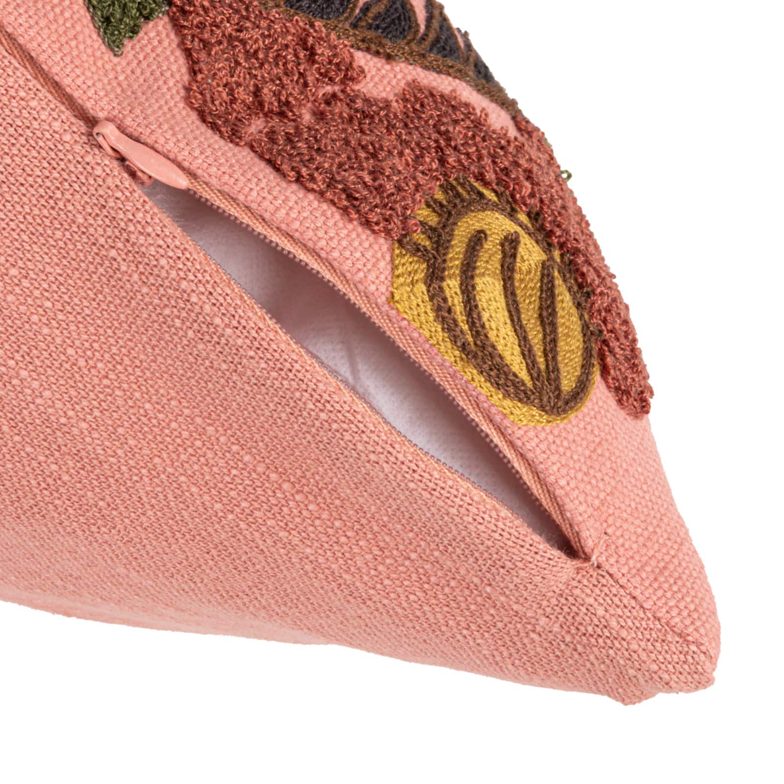 Hello Honey® 20" Tiger & Flowers Embroidered Accent Pillow