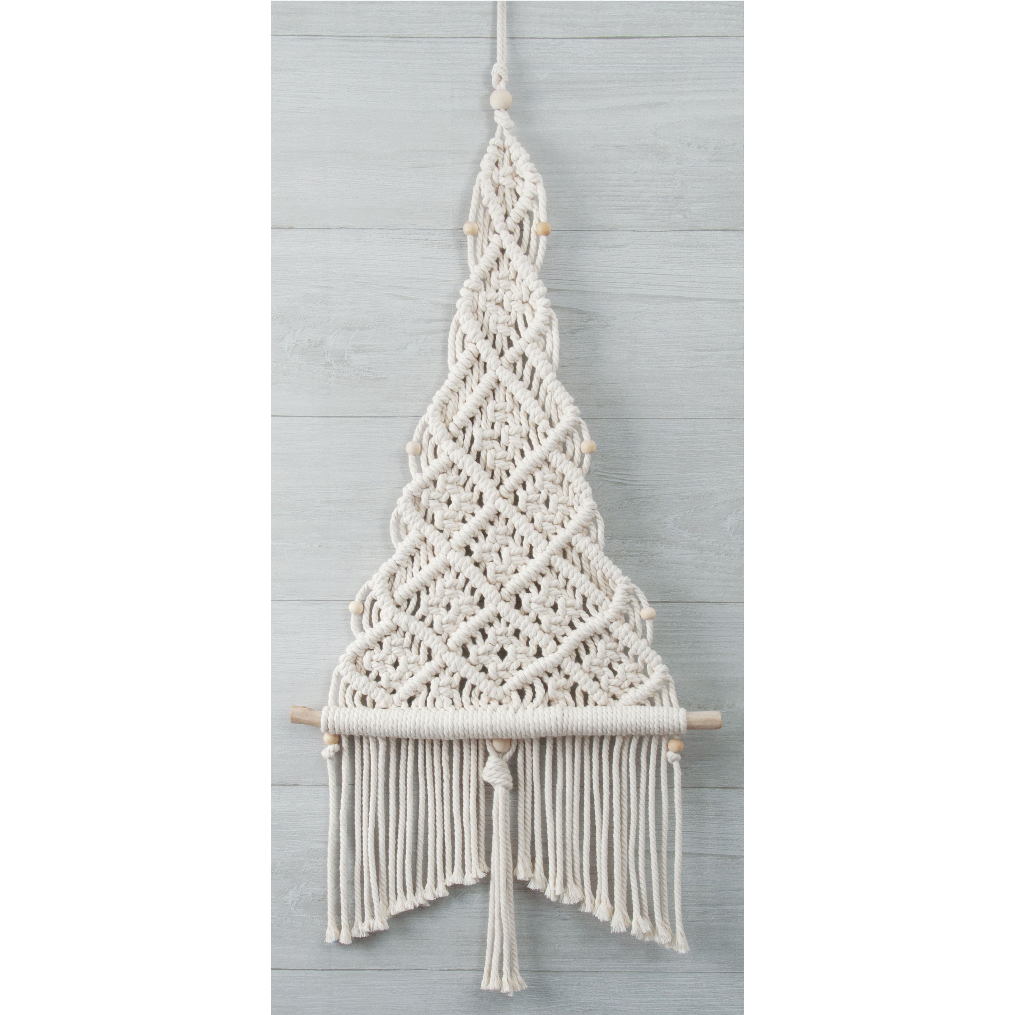 Solid Oak Make-ramé™ Christmas Tree Macramé Hanging Kit