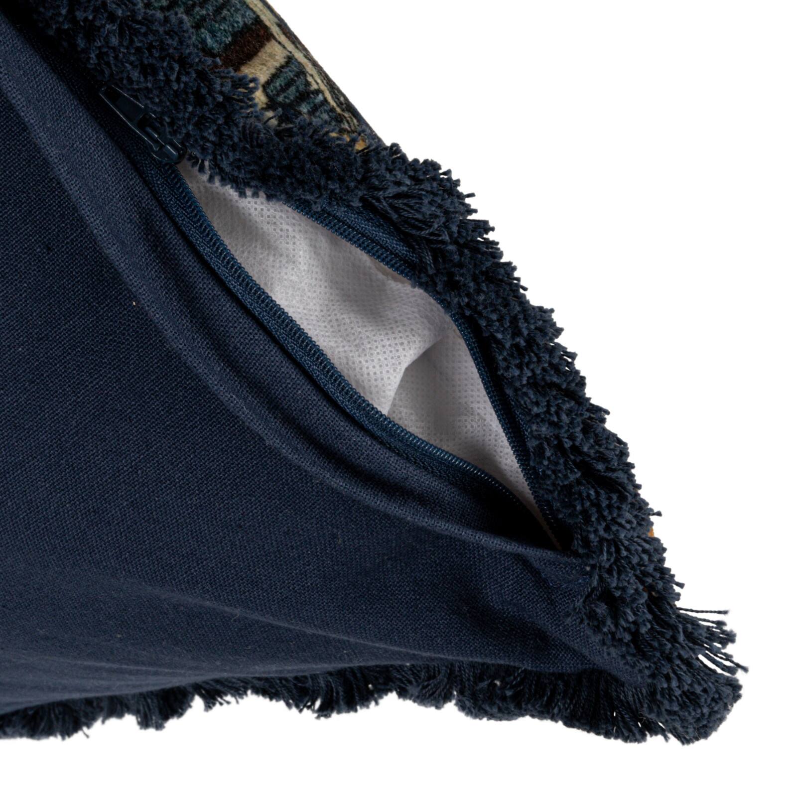 Hello Honey® 20" x 20" Global Tapestry Velvet Pillow with Fringe