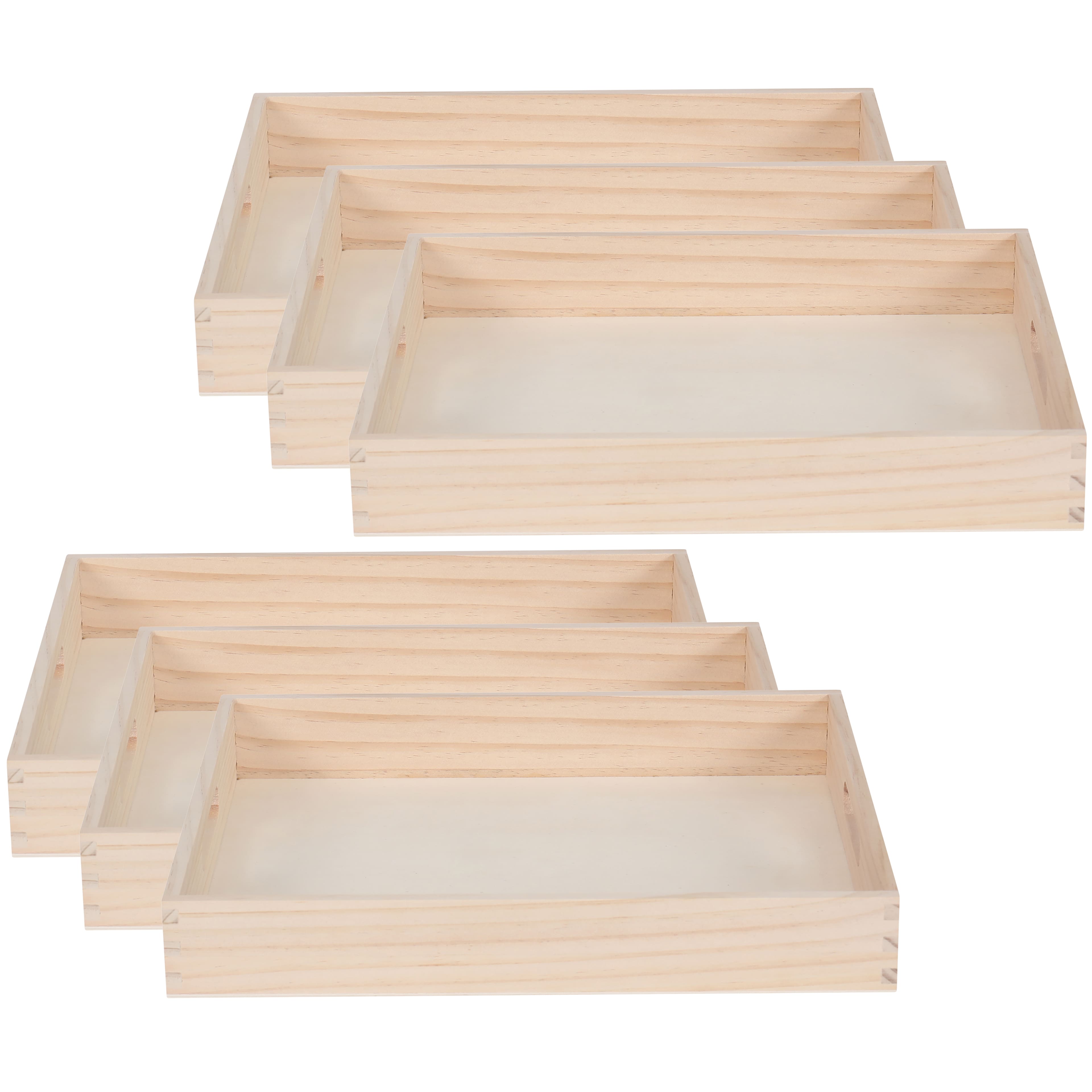 6 Pack: 12&#x22; x 14&#x22; Wood Serving Tray by Make Market&#xAE;