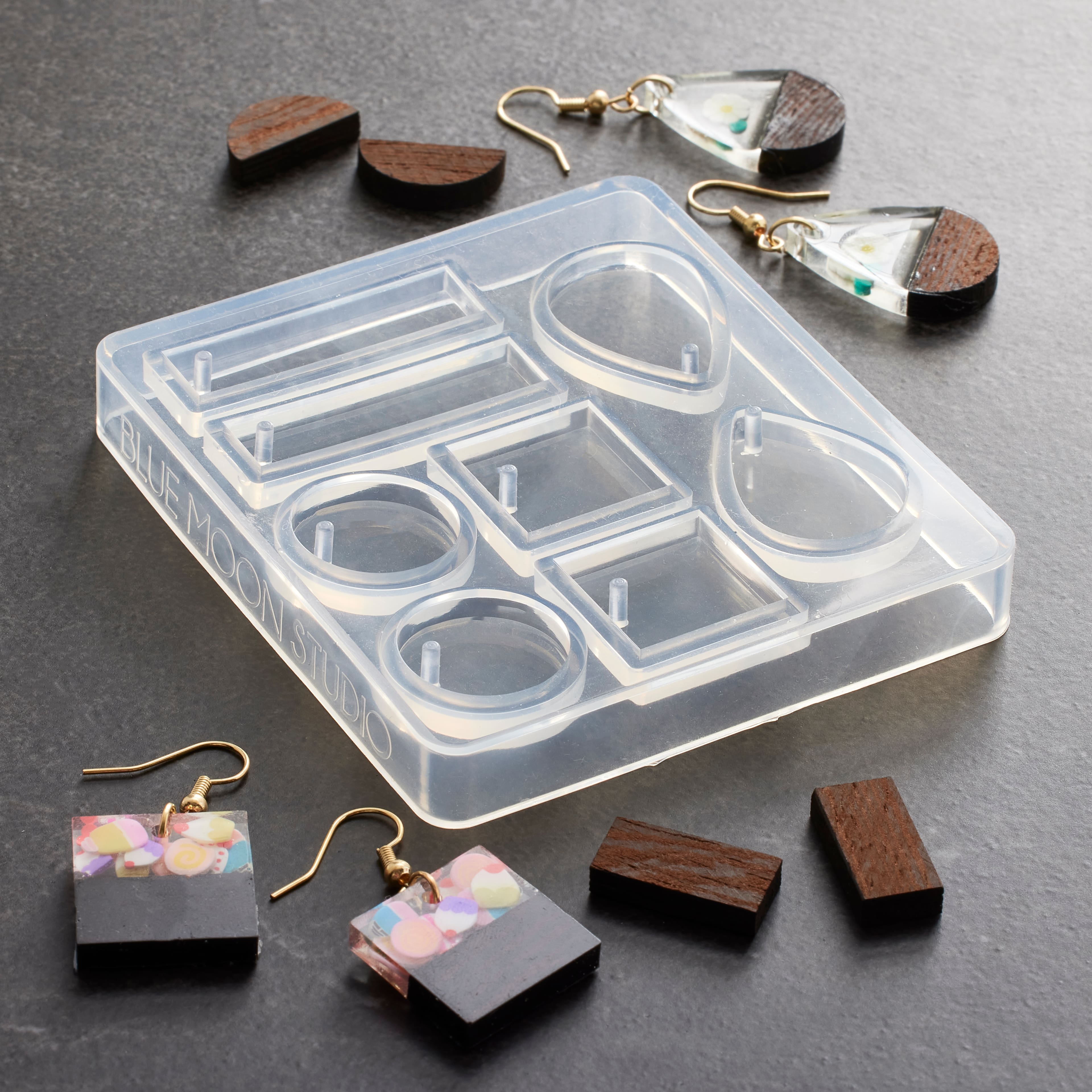 Blue Moon Studio™ UV Resin Craft Earring Charm Silicone Mold Kit