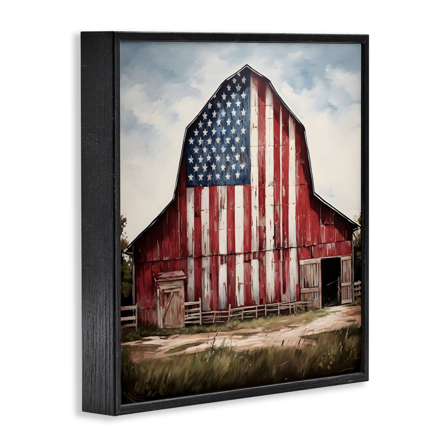 Stupell Industries Americana Barn View Framed Giclee Art