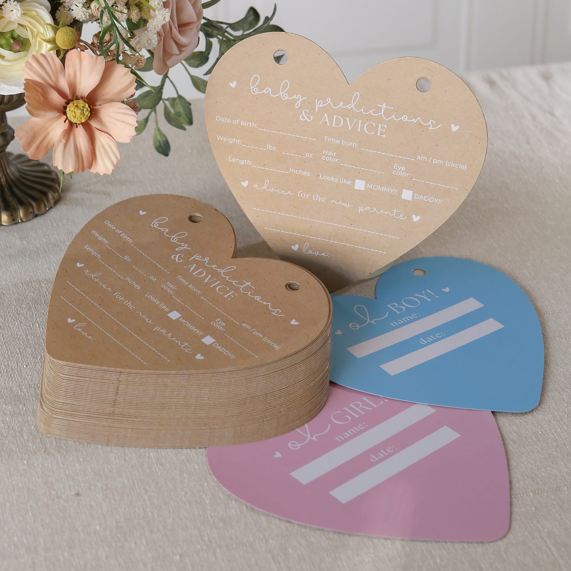 Kate Aspen&#xAE; Kraft Heart Baby Shower Keepsake Book