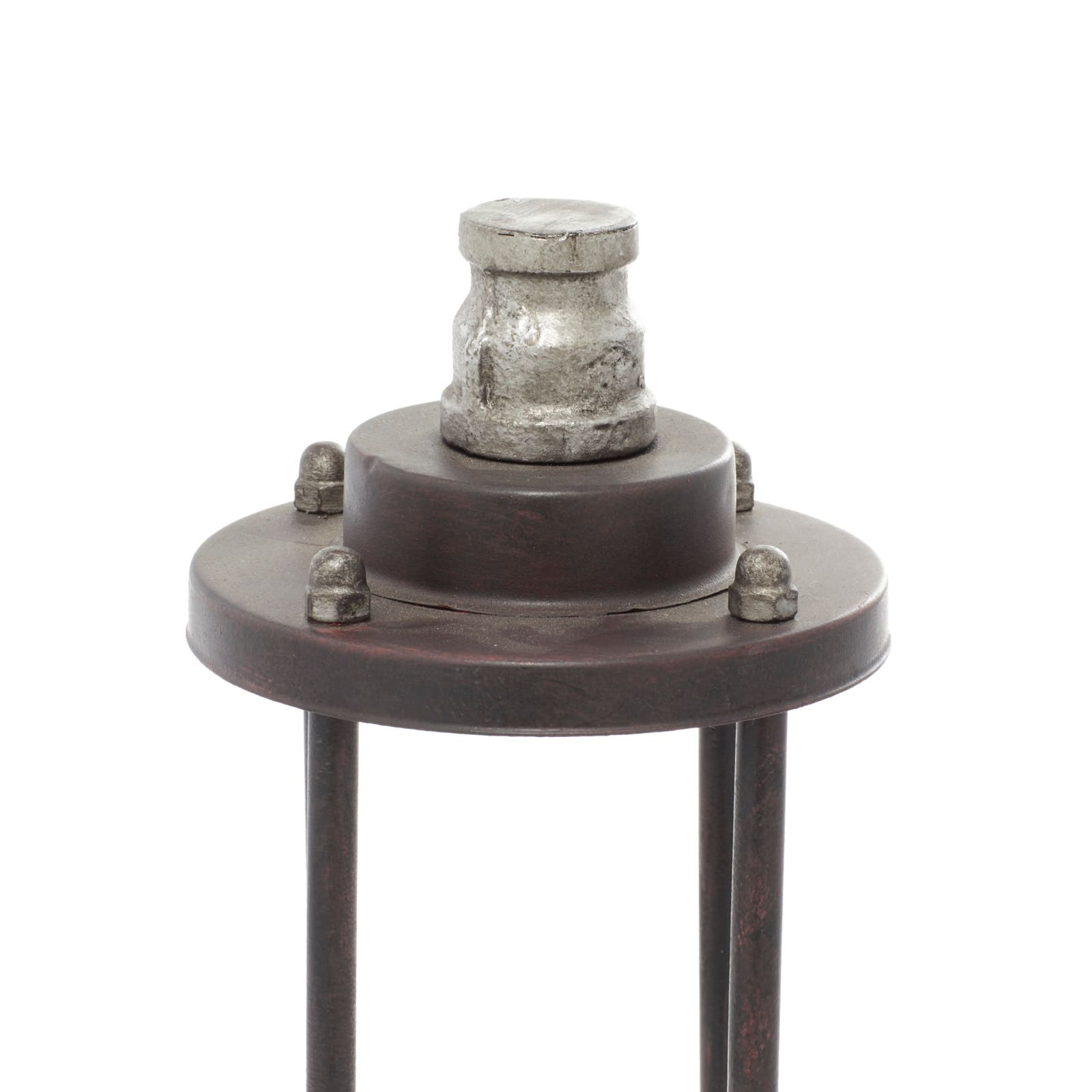 Brown Iron Industrial LED Lantern, 13" x 4" x 4"