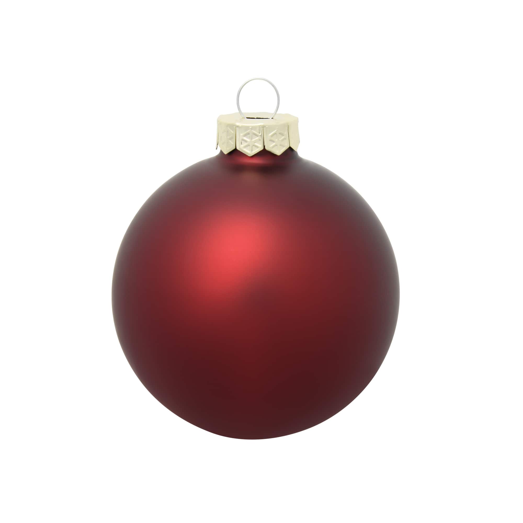 Whitehurst 40 Pack 1.25&#x22; Christmas Matte Glass Ball Ornaments